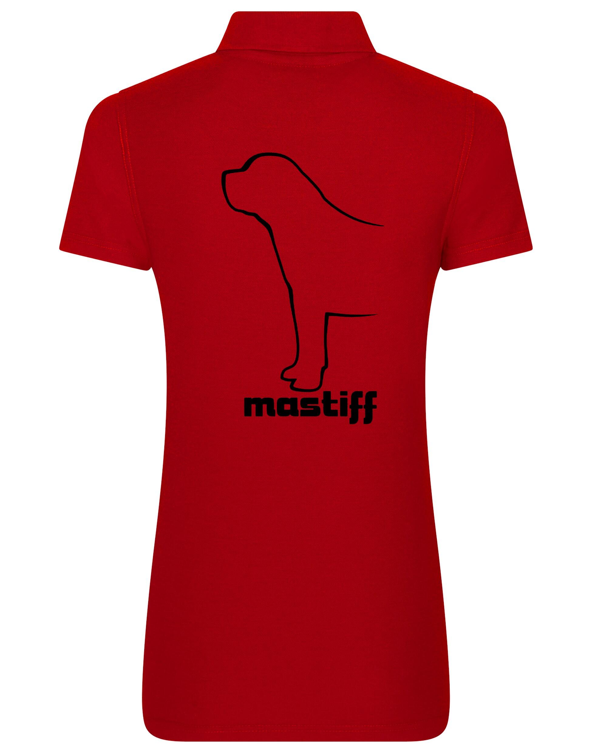 Mastiff Women’s Cotton Polo with exclusive breed artwork, crafted from premium breathable cotton for style and comfort.