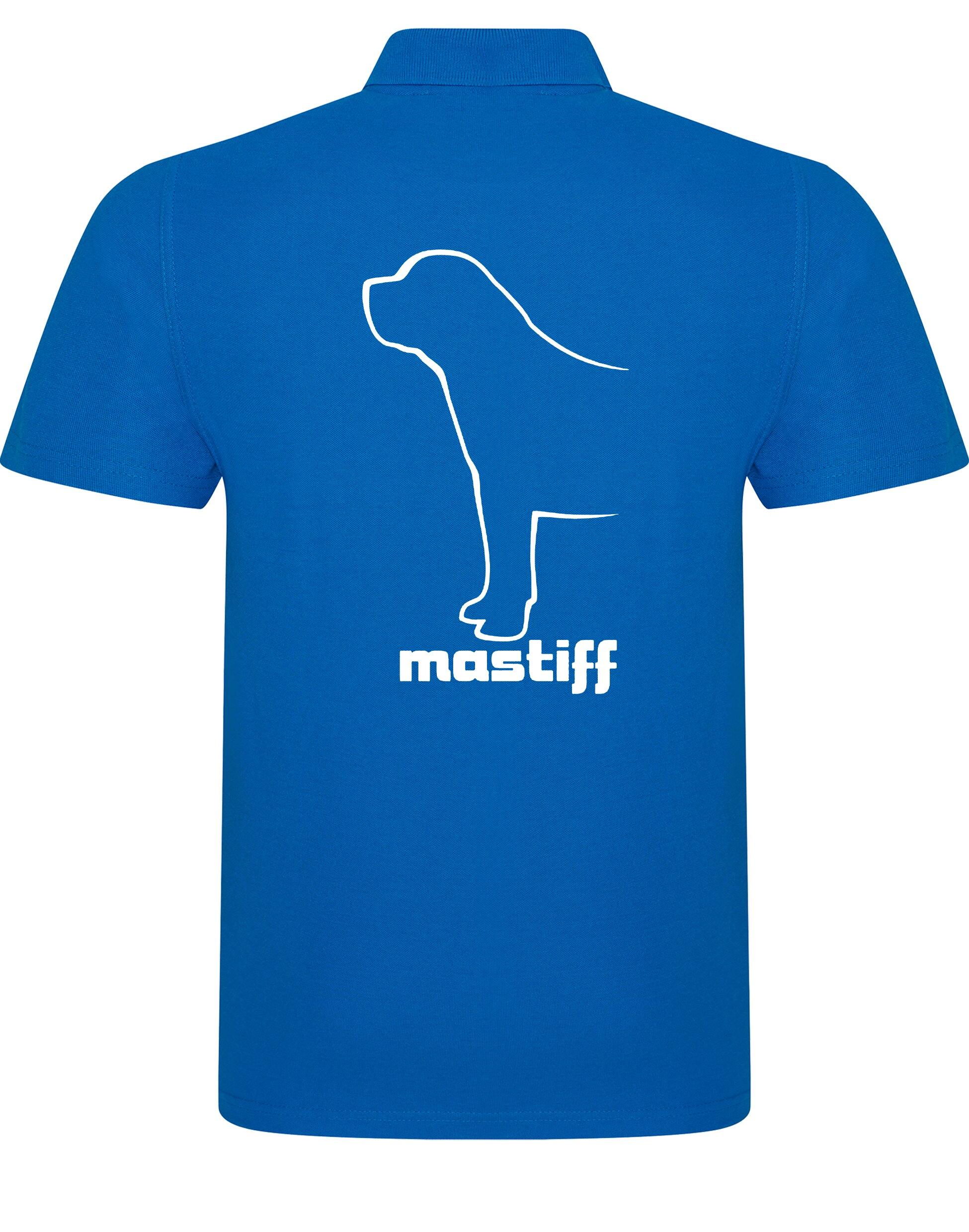 Mastiff Unisex Cotton Polo featuring exclusive breed artwork, crafted from lightweight breathable cotton for comfort and style.