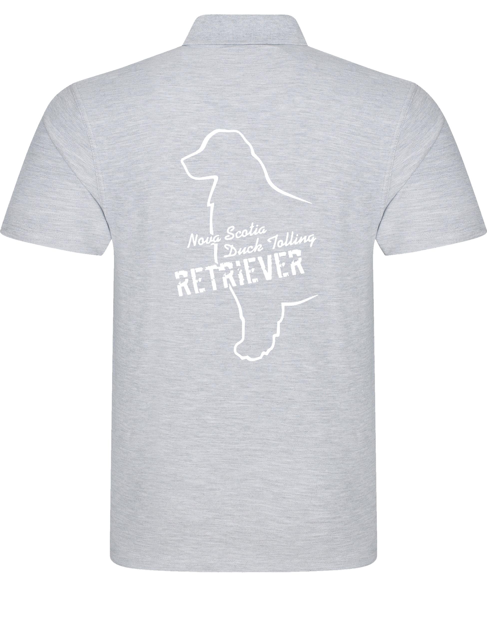 Nova Scotia Duck Tolling Retriever Unisex Cotton Polo – breathable fabric, relaxed fit, and exclusive breed artwork featuring the Toller. Ideal for casual wear, dog shows, and outdoor adventures.