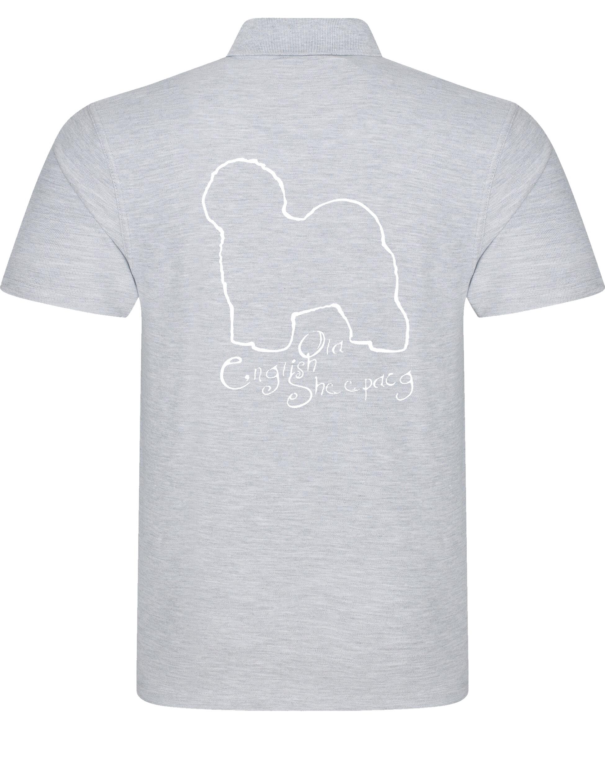 Old English Sheepdog Unisex Cotton Polo – lightweight, breathable cotton, relaxed fit, and exclusive breed artwork. A comfortable and stylish choice for dog lovers.