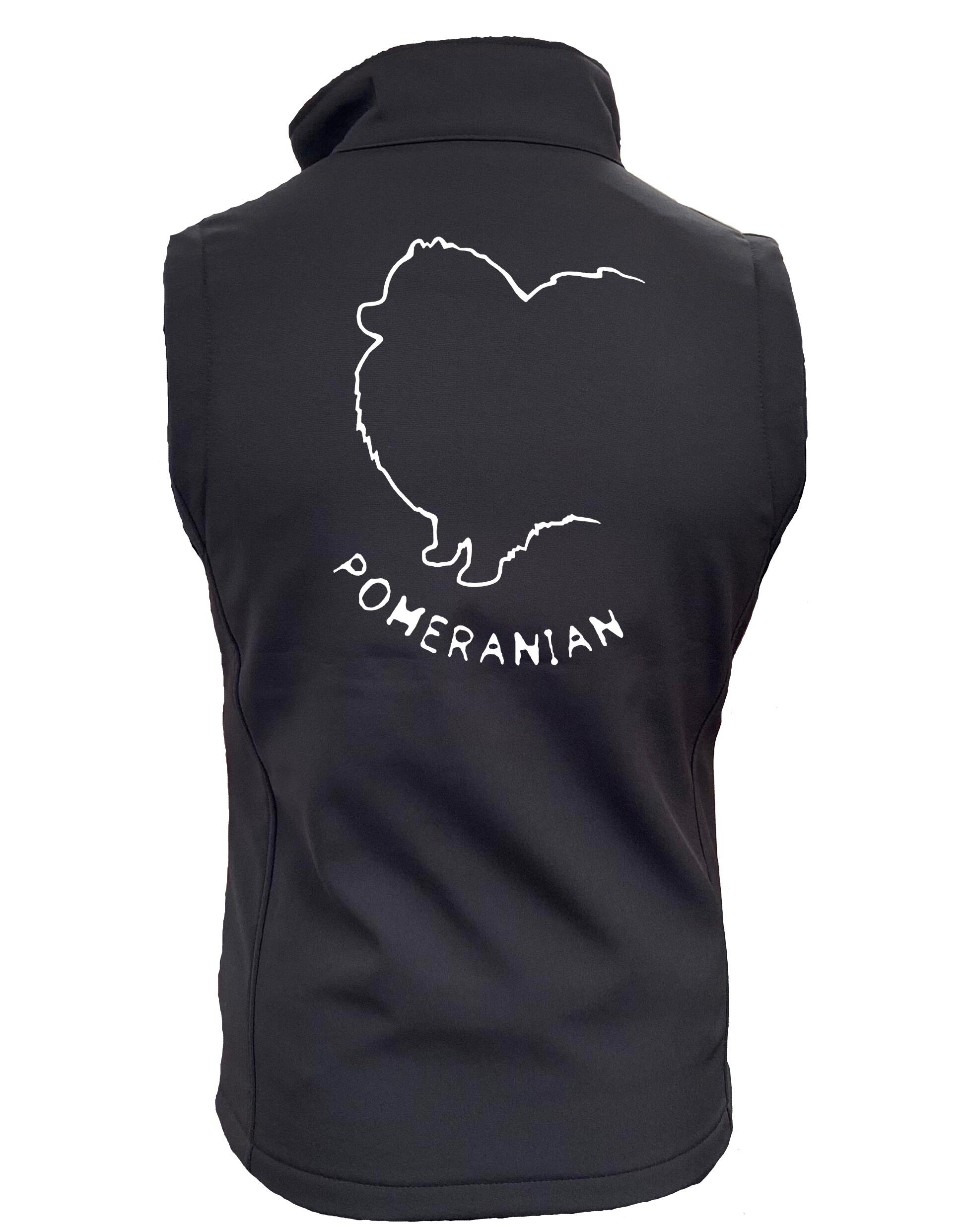 Pomeranian Unisex Softshell Jacket featuring an exclusive breed design, water-resistant fabric, and fleece-lined insulation for warmth and style.