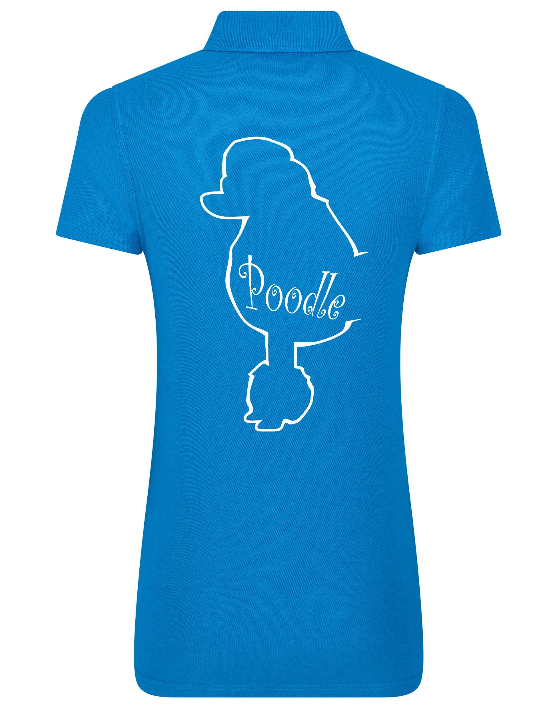 Women's Poodle Cotton Polo featuring an exclusive Poodle design on the back, crafted from premium breathable cotton for refined style and lasting comfort.
