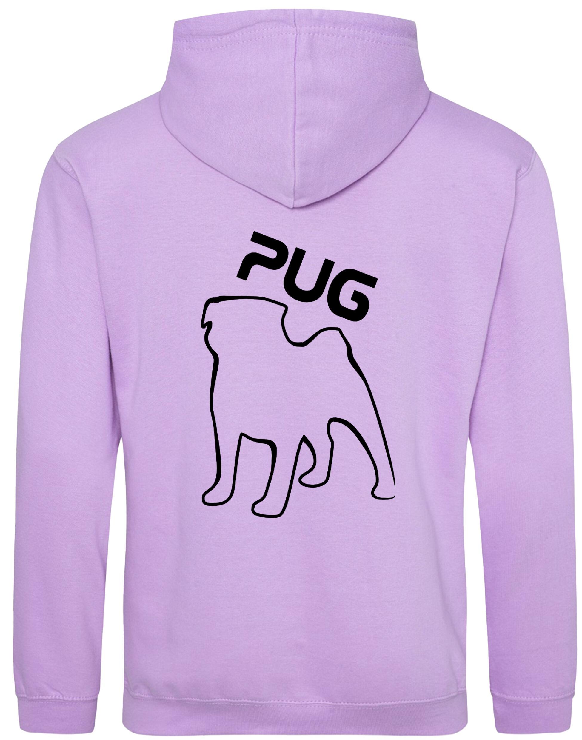 Unisex Pug (Outline) Design Pullover Hoodie featuring exclusive outline artwork, premium heavy-blend fabric with a brushed fleece interior, ribbed cuffs, a double-fabric hood, and a spacious kangaroo pocket for stylish comfort.