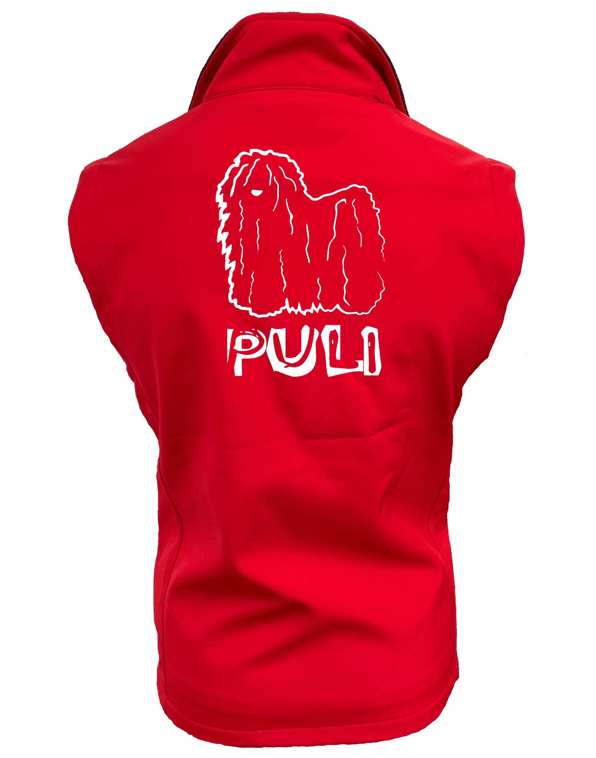 Unisex Puli (Hungarian) Softshell Jacket featuring exclusive breed artwork, crafted from premium water-resistant fabric with a cozy fleece lining, designed for stylish outdoor wear.