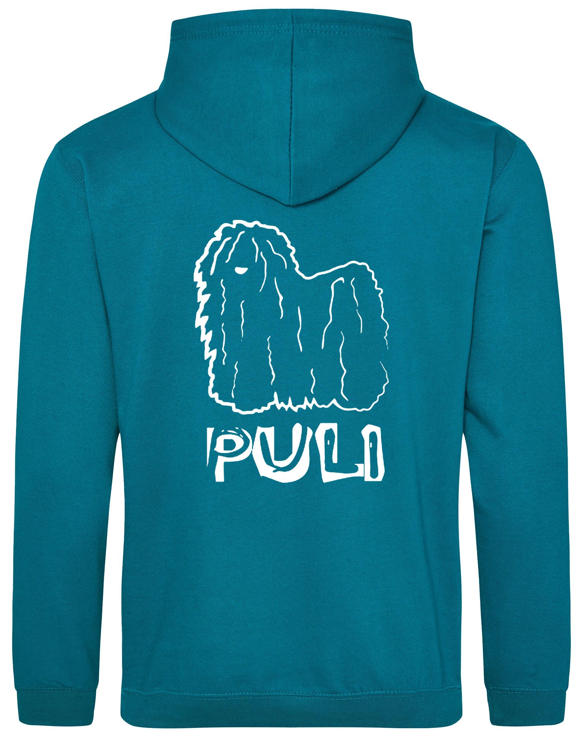 Unisex Puli (Hungarian) Design Pullover Hoodie featuring exclusive artwork with personalization options, crafted from premium heavy-blend fabric with a cozy brushed fleece interior, ribbed cuffs, and a double-fabric hood for stylish, lasting comfort.