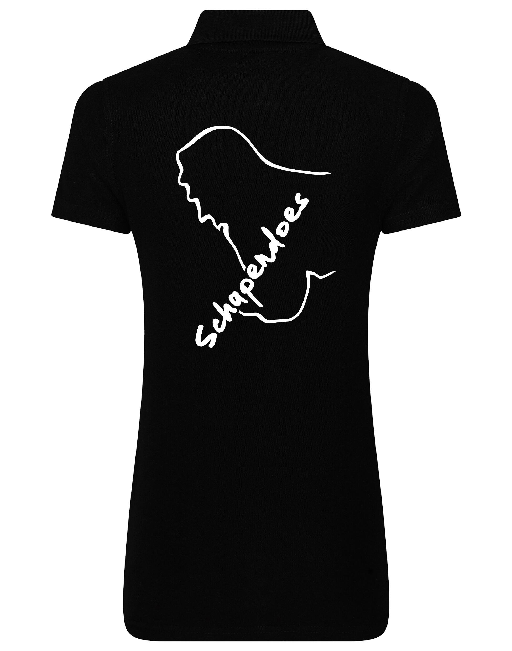 Schapendoes Women's Cotton Polo featuring exclusive Schapendoes artwork, breathable fabric, and flattering feminine fit, ideal for dog lovers.