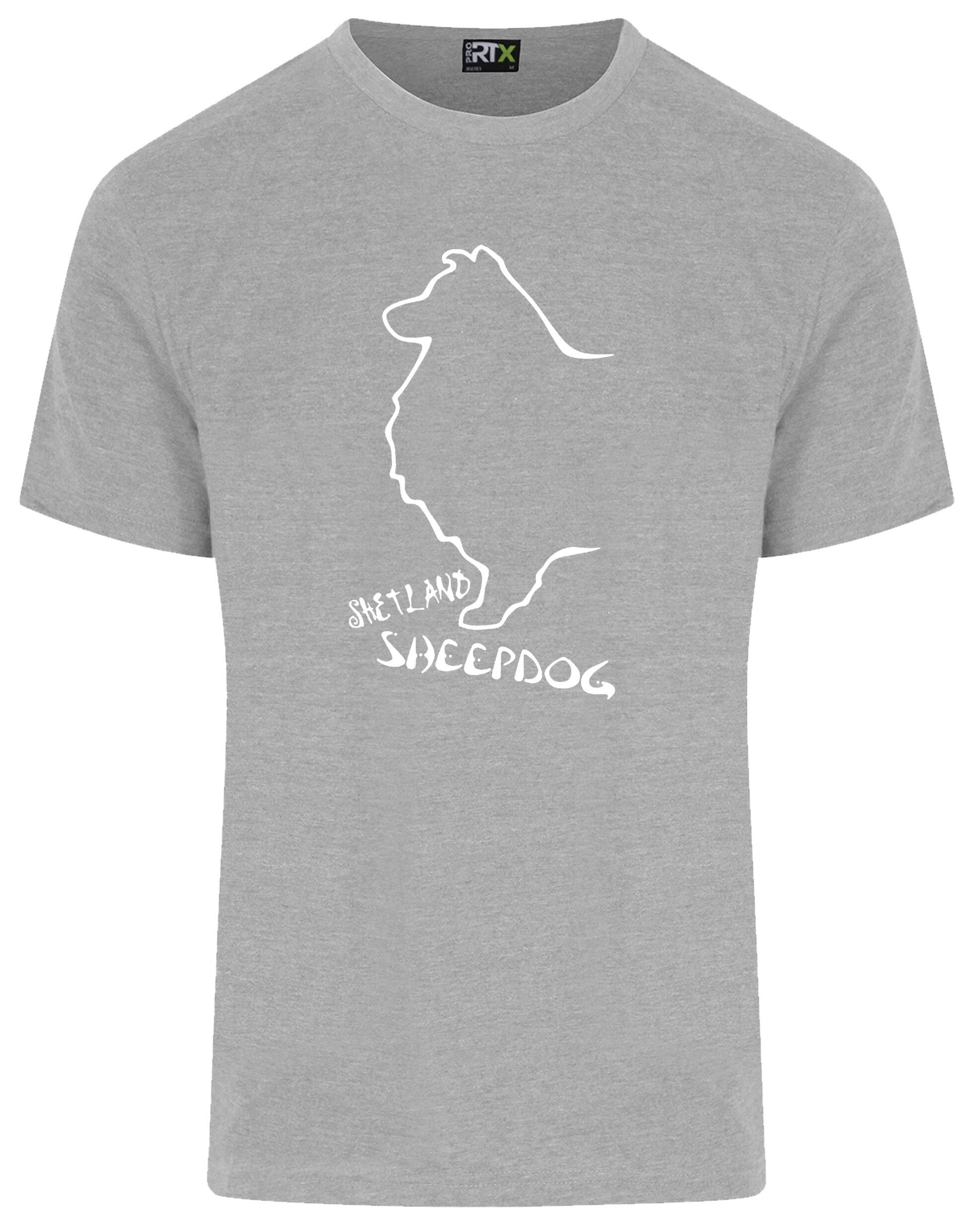 Unisex Roundneck T-shirt featuring exclusive Shetland Sheepdog graphic design