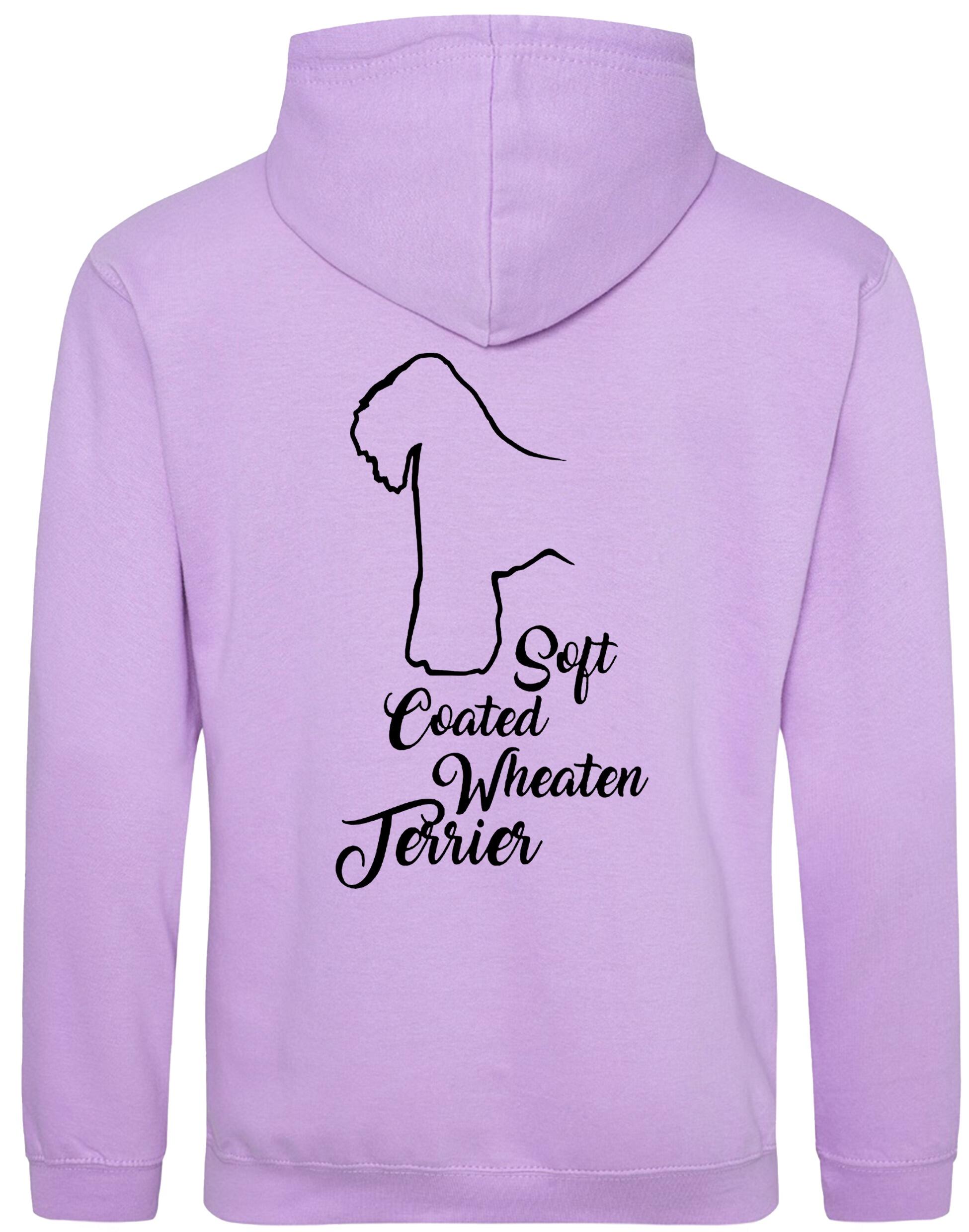 Soft Coated Wheaten Terrier pullover hoodie with exclusive breed artwork and customisable name or kennel details