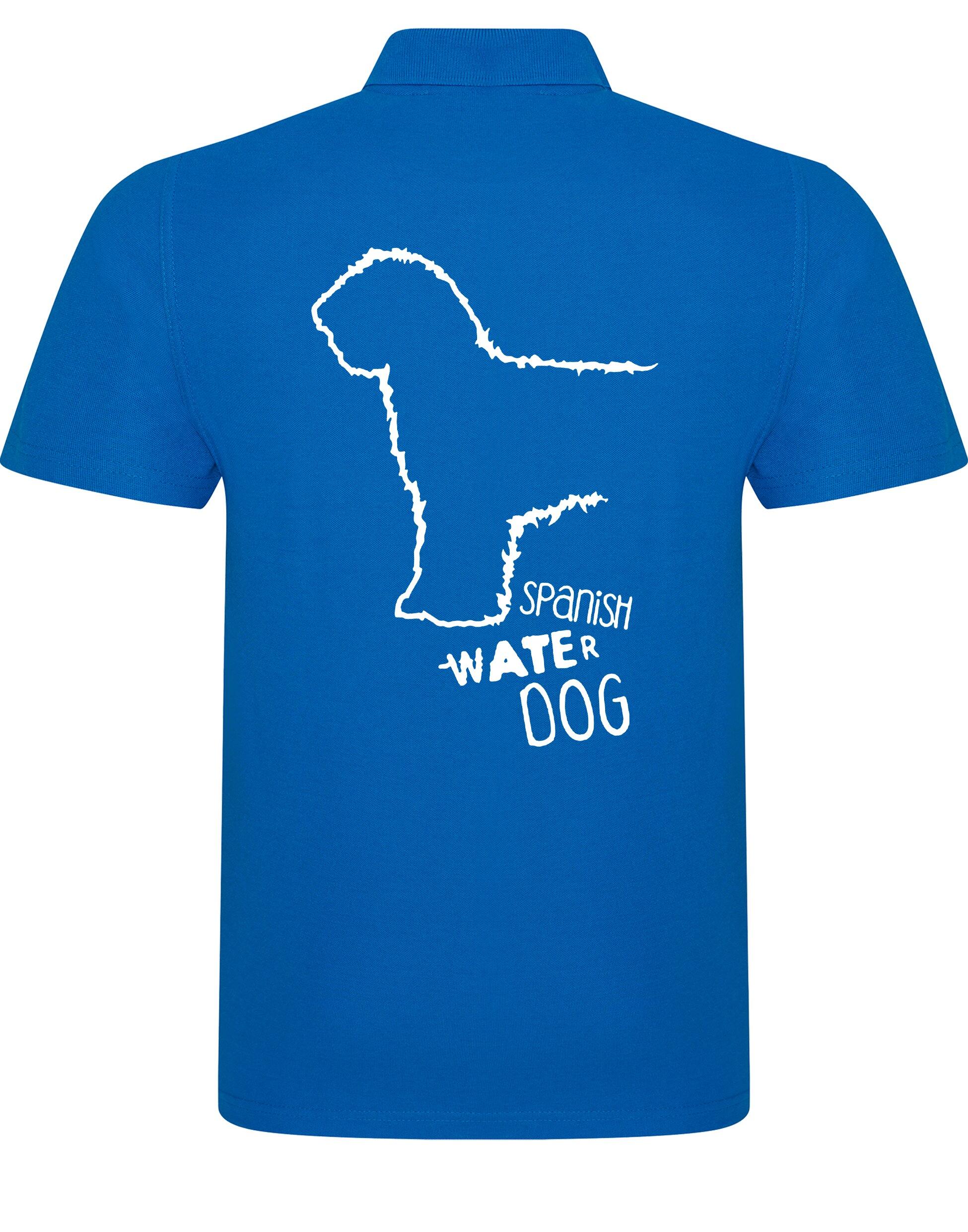 Unisex Cotton Polo with detailed Spanish Water Dog design on the back. Made from breathable cotton with a classic collar and relaxed fit. Ideal for dog events, outdoor adventures, and casual wear for breed lovers.