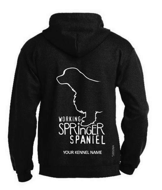 Working Springer Spaniel Dog Breed Design Pullover Hoodie Adult Single Colour