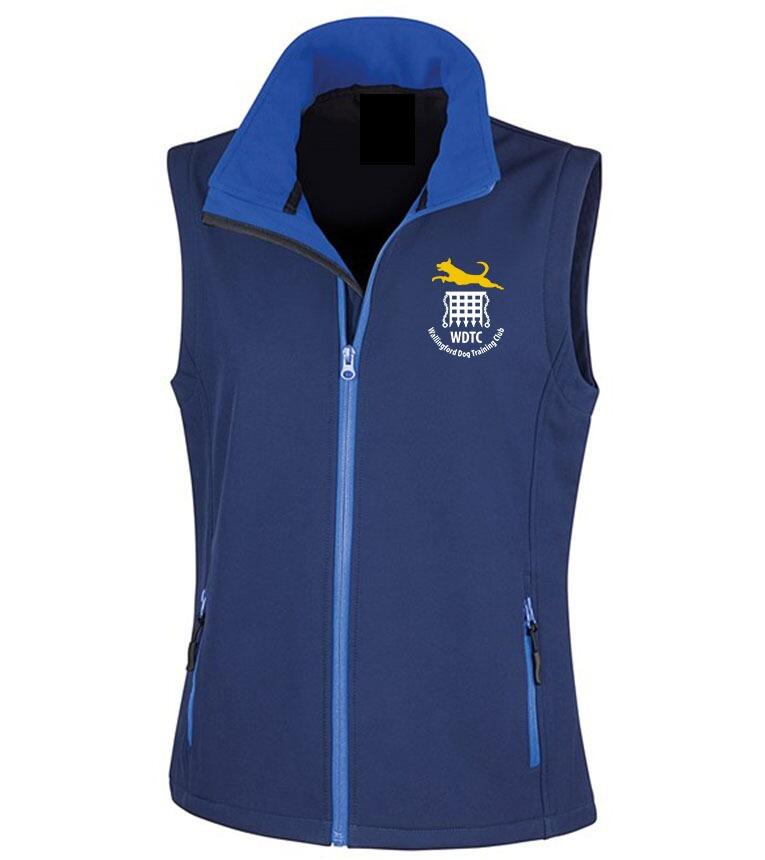 Wallingford Dog Training Club Official Softshell Female Gilet Navy/Royal