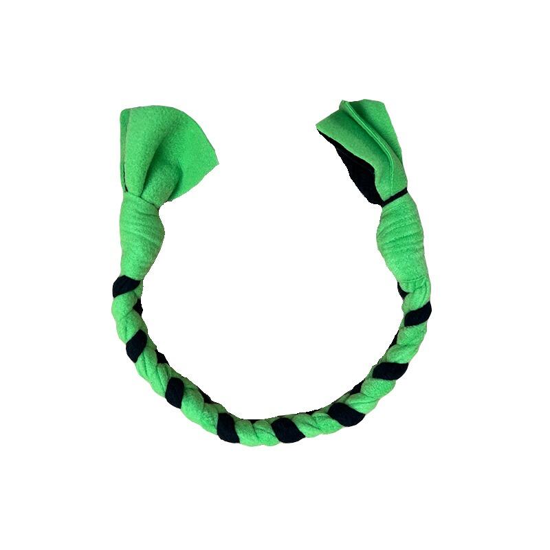 Platted Knot Tug Toy Green