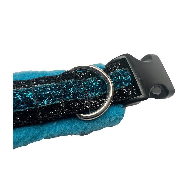 Sapphire Blue Sparkly Fleece Collar