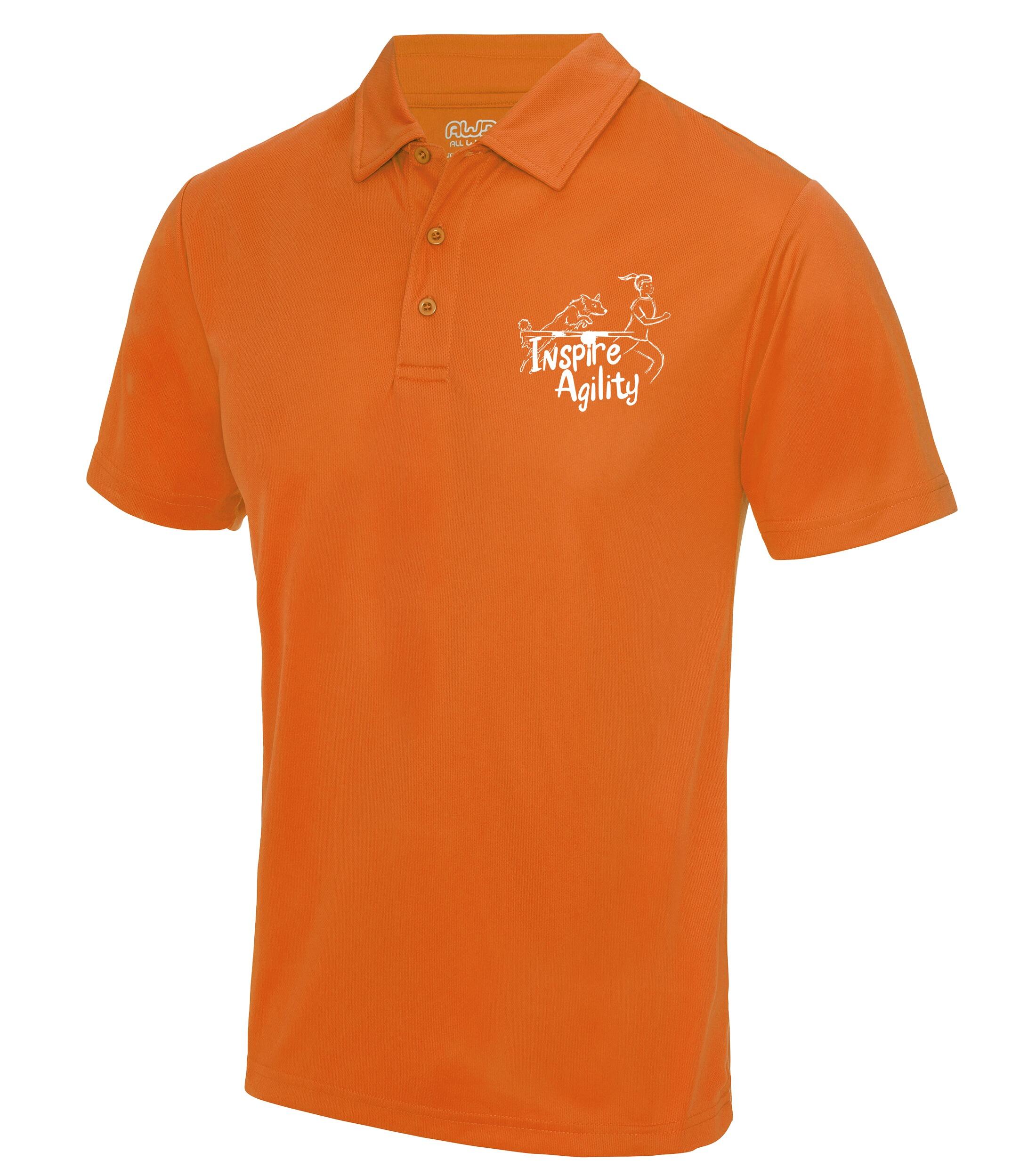 Inspire Agility 2023 Cool Polo Orange Crush (White)