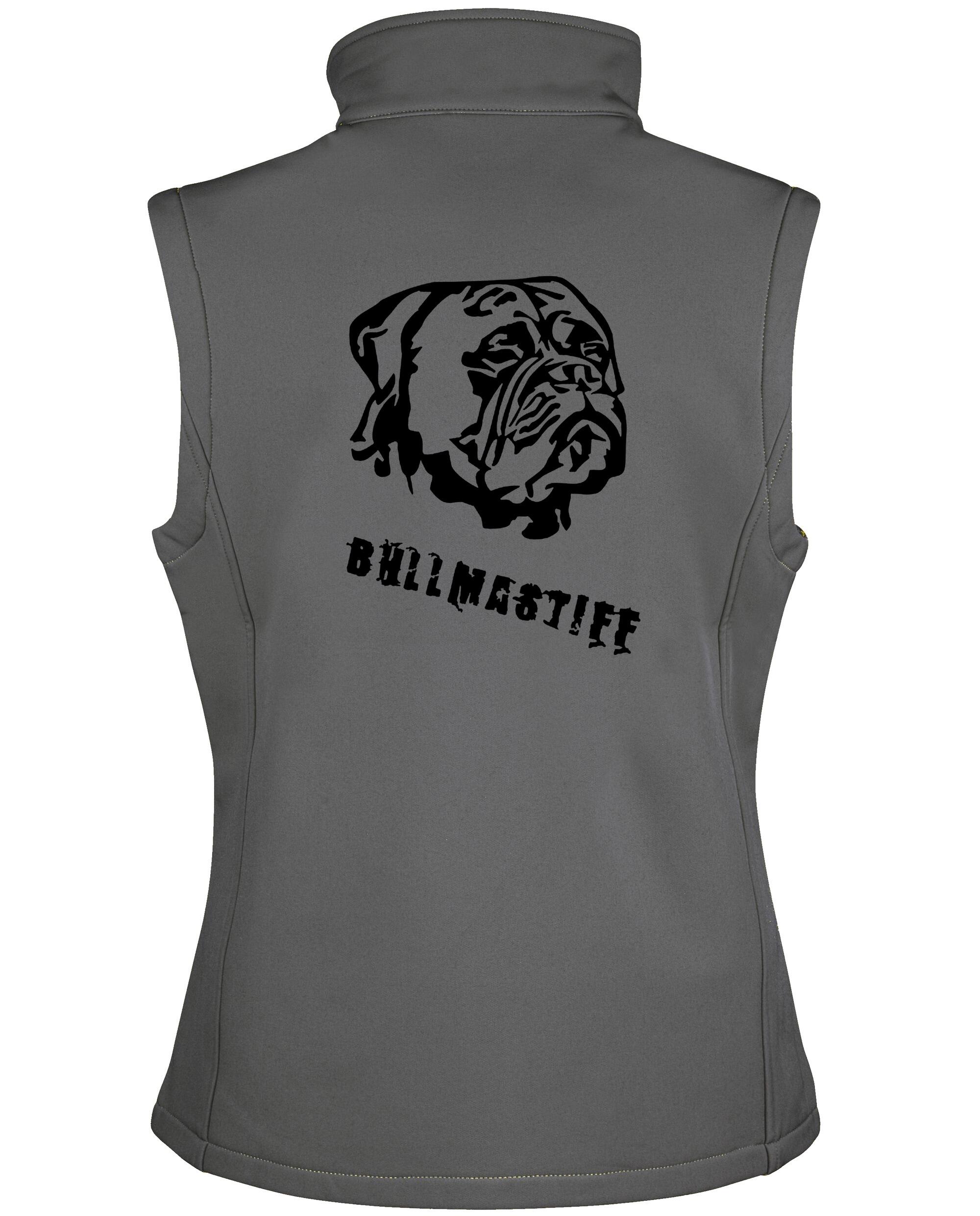Unisex Bullmastiff Softshell Gilet Charcoal (Black)