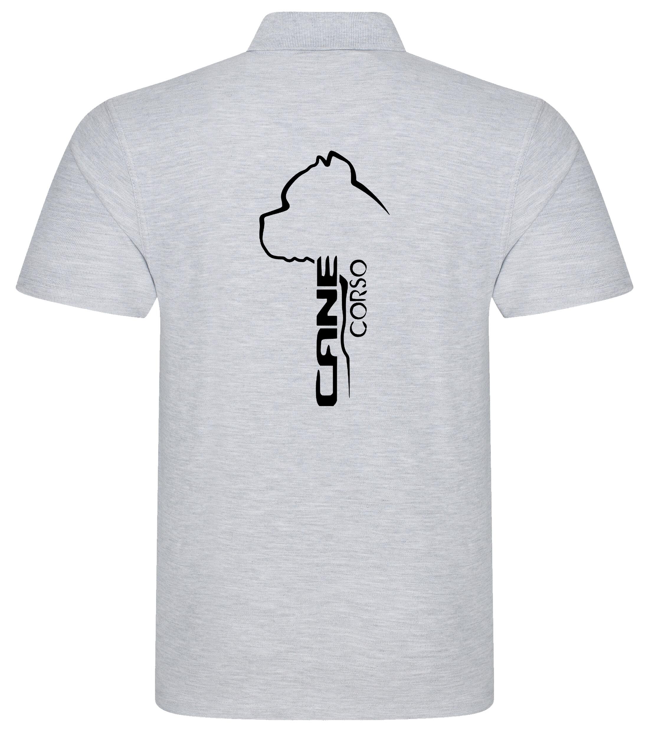 Unisex Cane Corso Polo Shirt Heather Grey (Black)