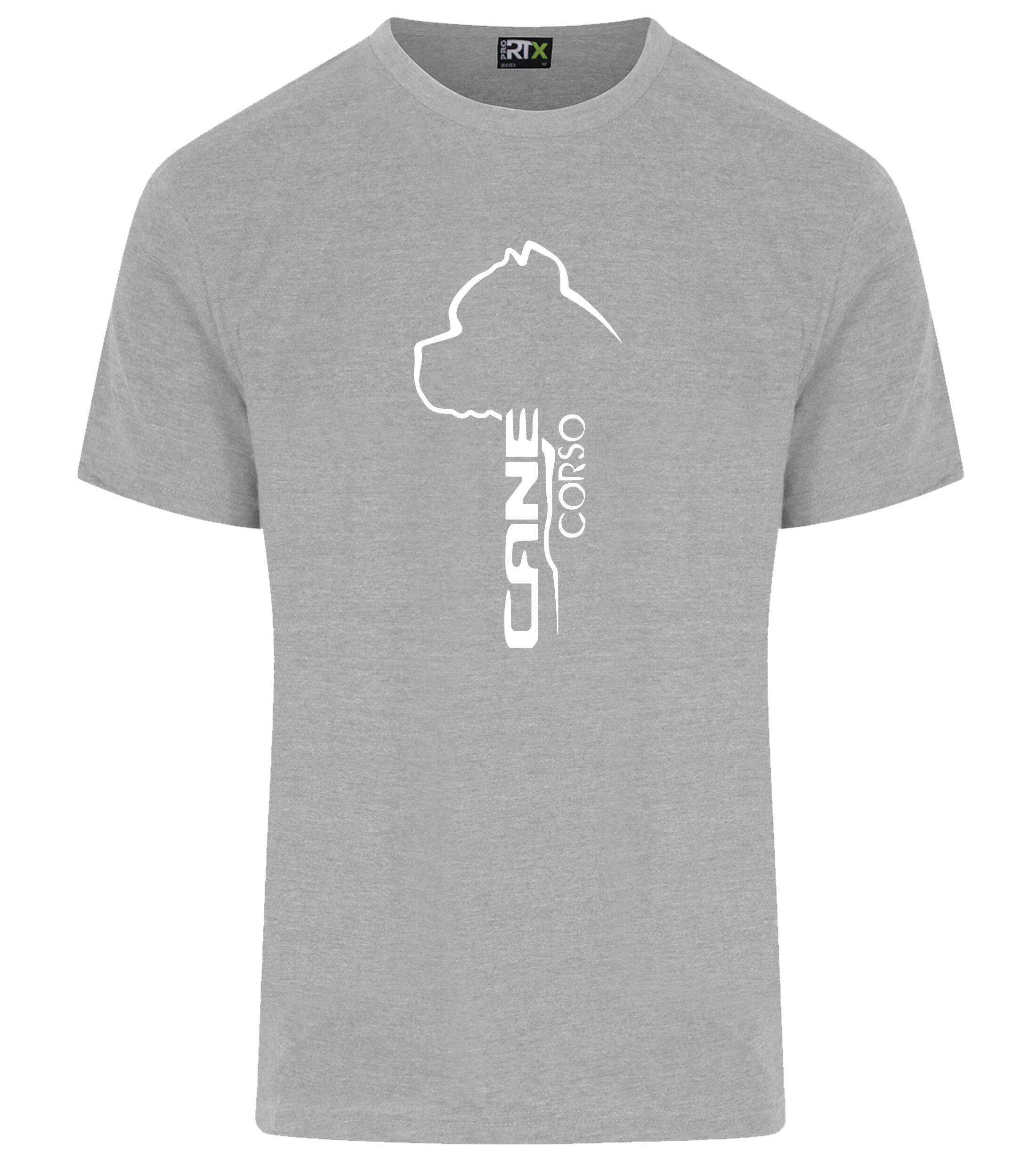 Unisex Cane Corso Roundneck T-Shirt Heather Grey (White)