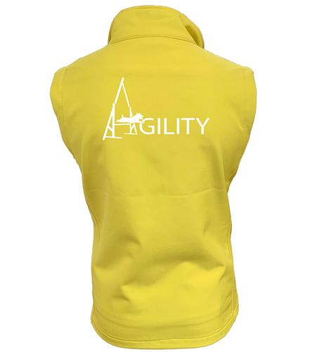 Female Agility Softshell Gilet Yellow (White)