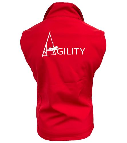 Female Agility Softshell Jacket Red (White)