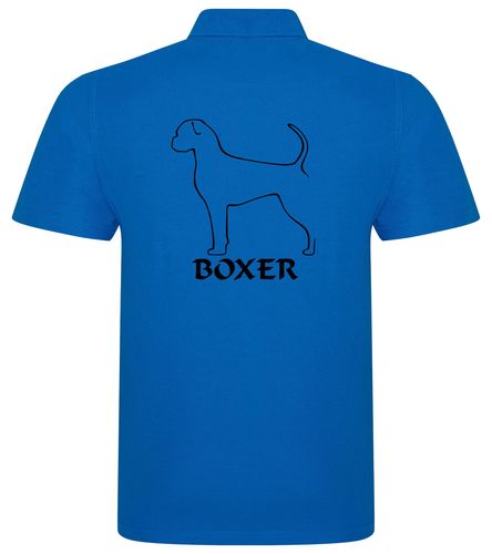 Unisex Boxer Ear Drop (2) Polo Shirt Sapphire Blue (Black)