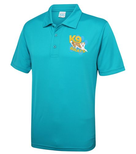 K9 Brats Unisex Cool Polo Turquoise