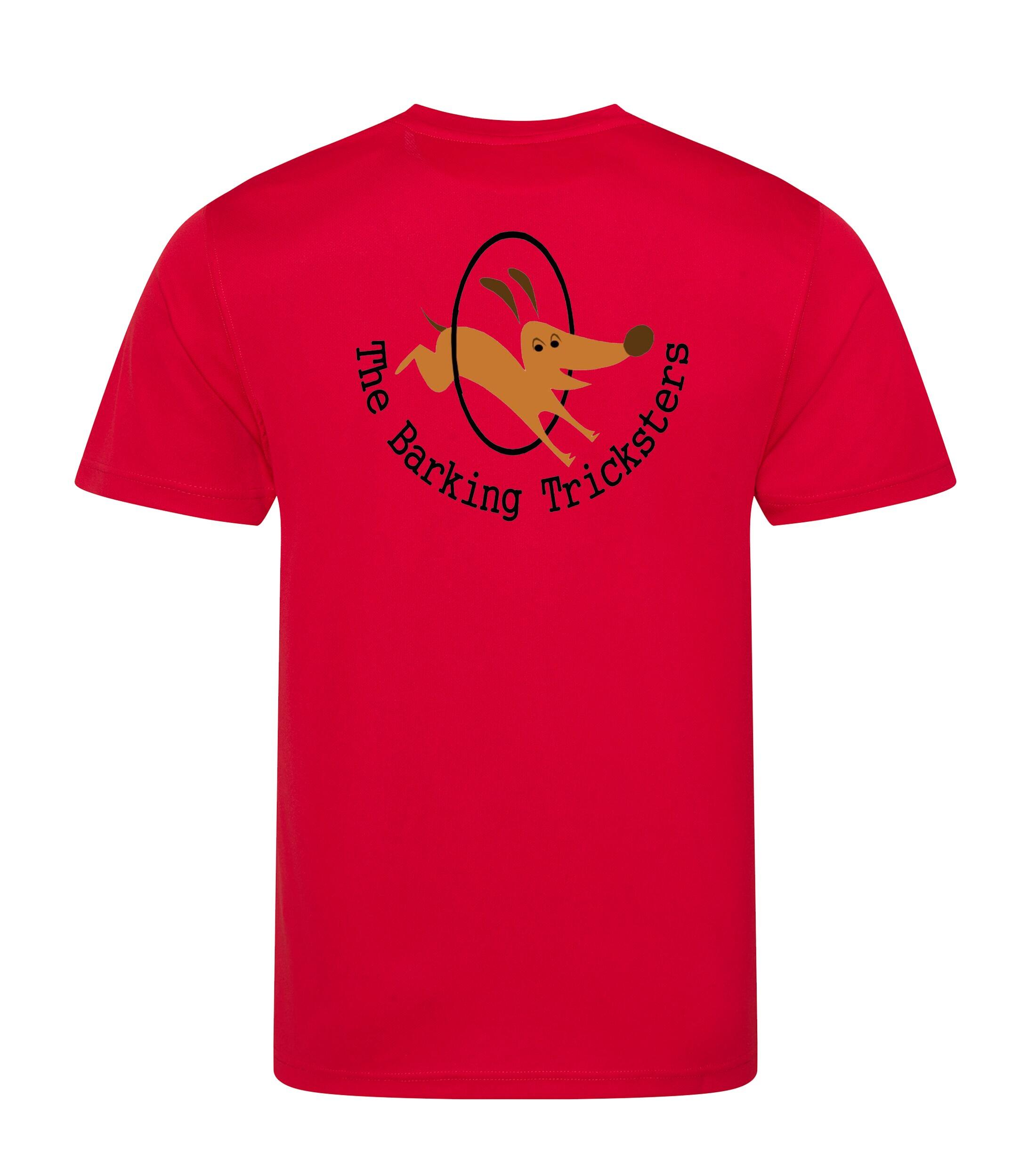 The Barking Tricksters Female Cool Tee Red