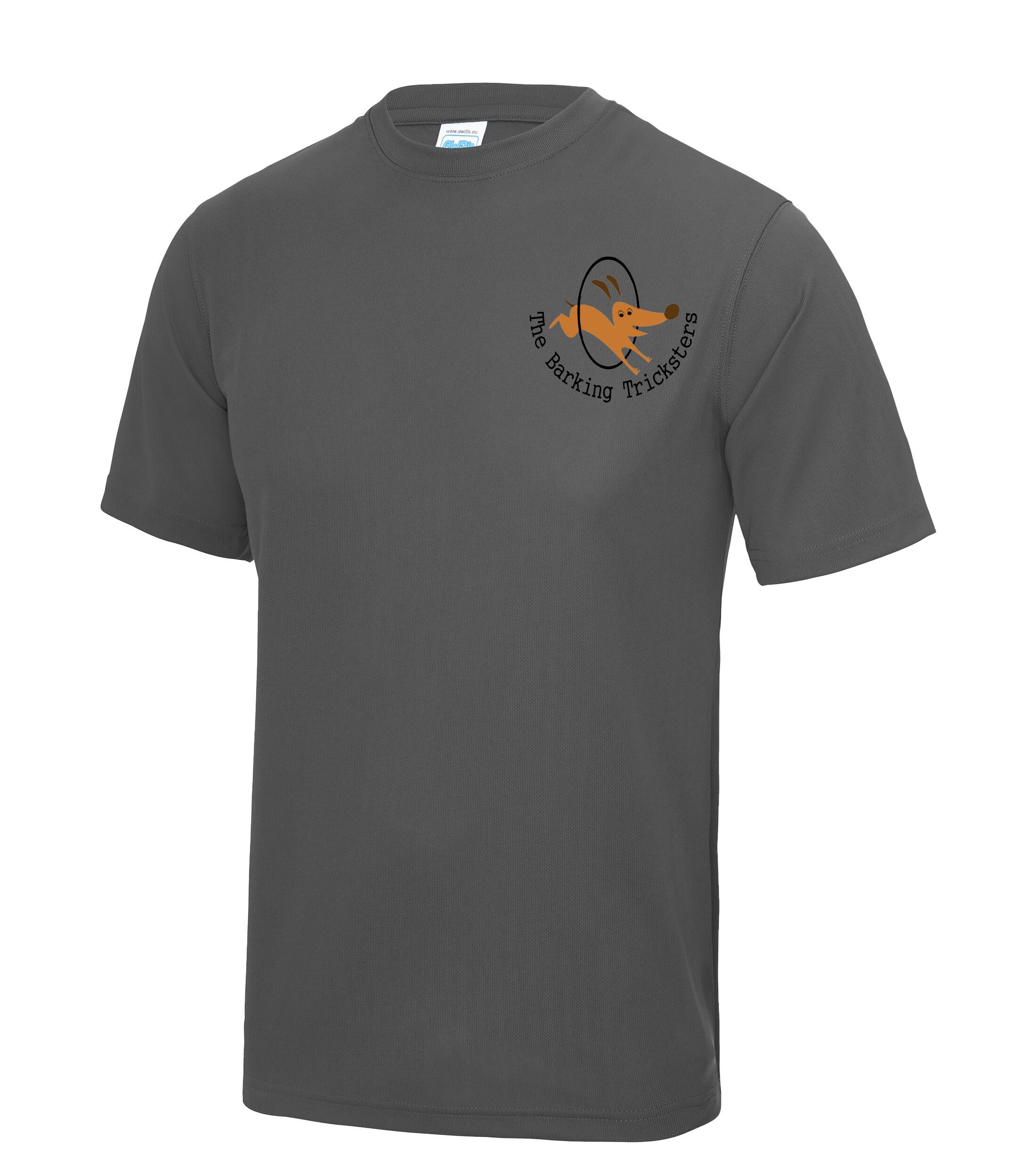 The Barking Tricksters Female Cool Tee Charcoal