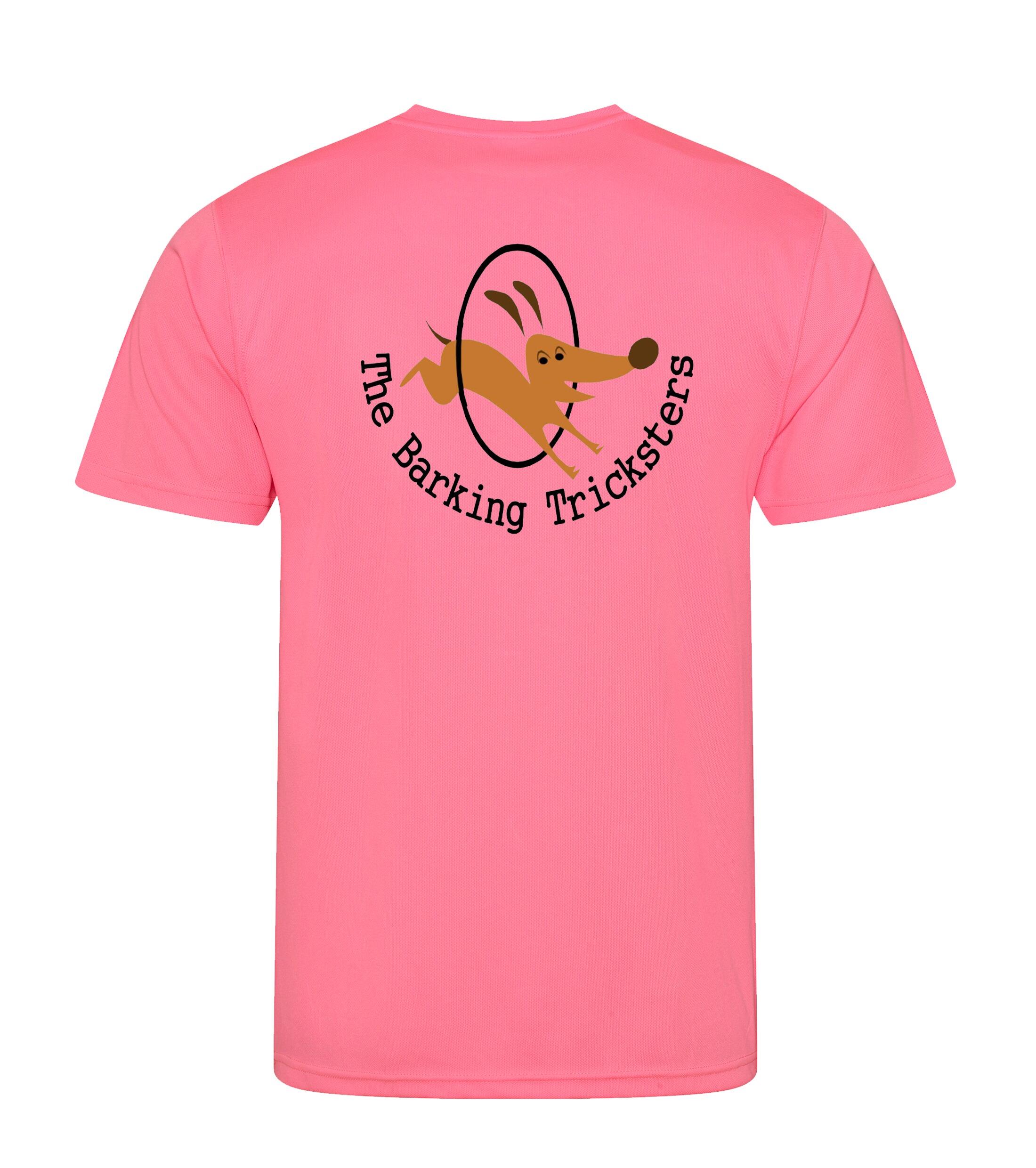 The Barking Tricksters Unisex Cool Tee Electric Pink