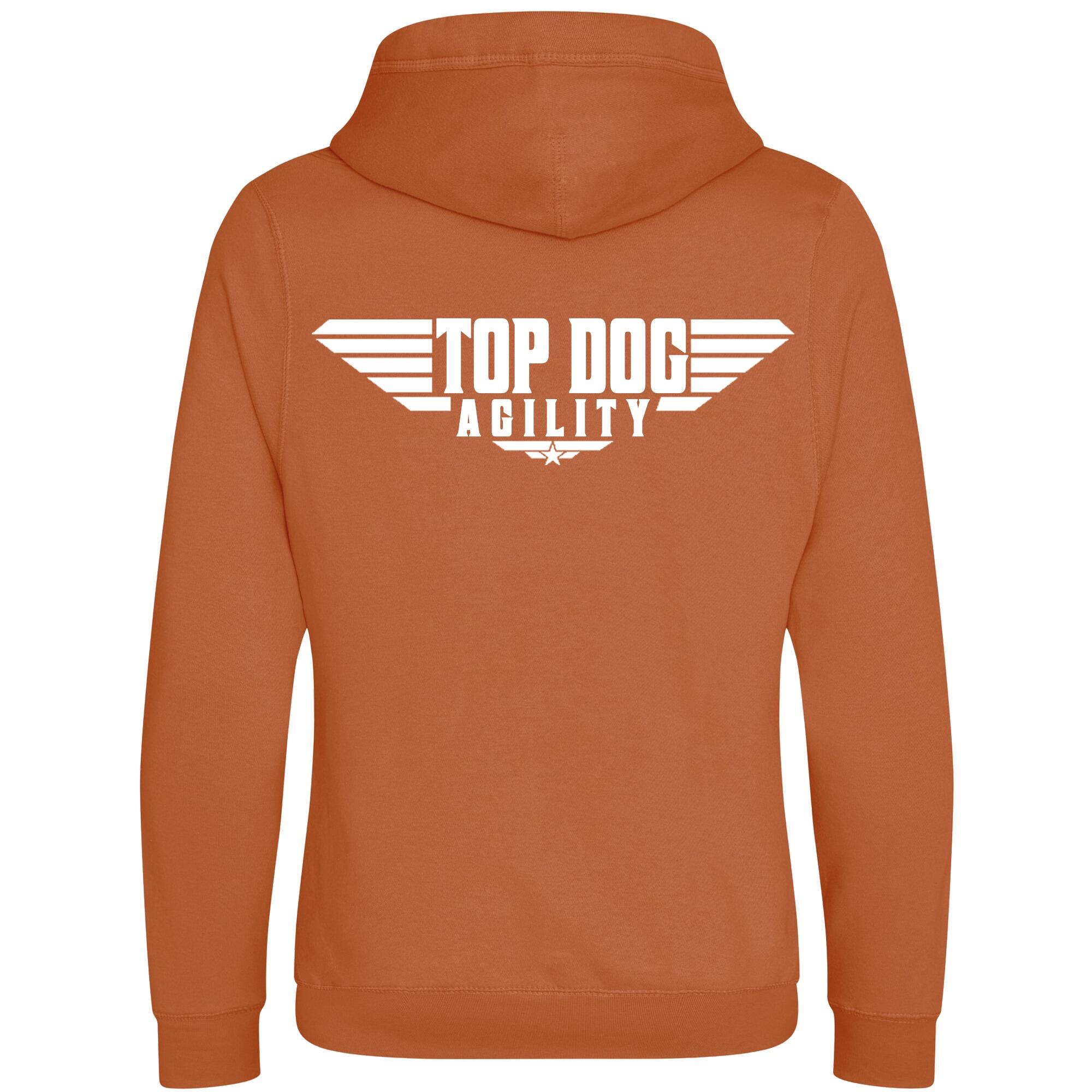Ginger Biscuit Cross Neck Hoodies with "Top Dog Agility" White Print - Agility Lifestyle Collection