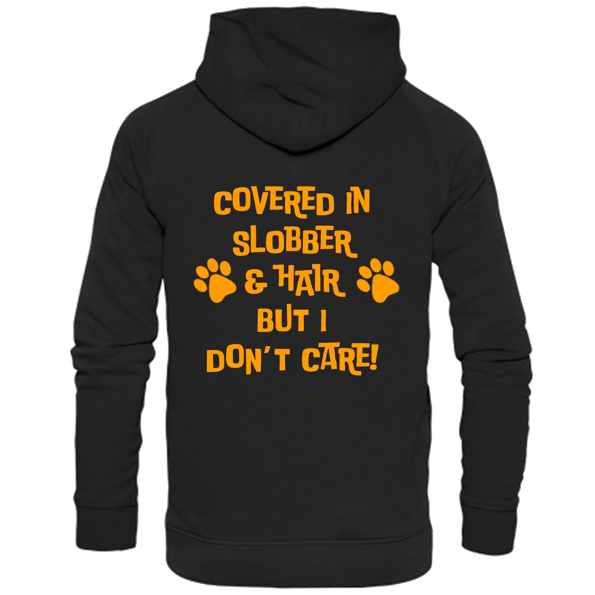 Black Pullover Hoodies with "Covered in Slobber" Orange Print - Agility Lifestyle Collection