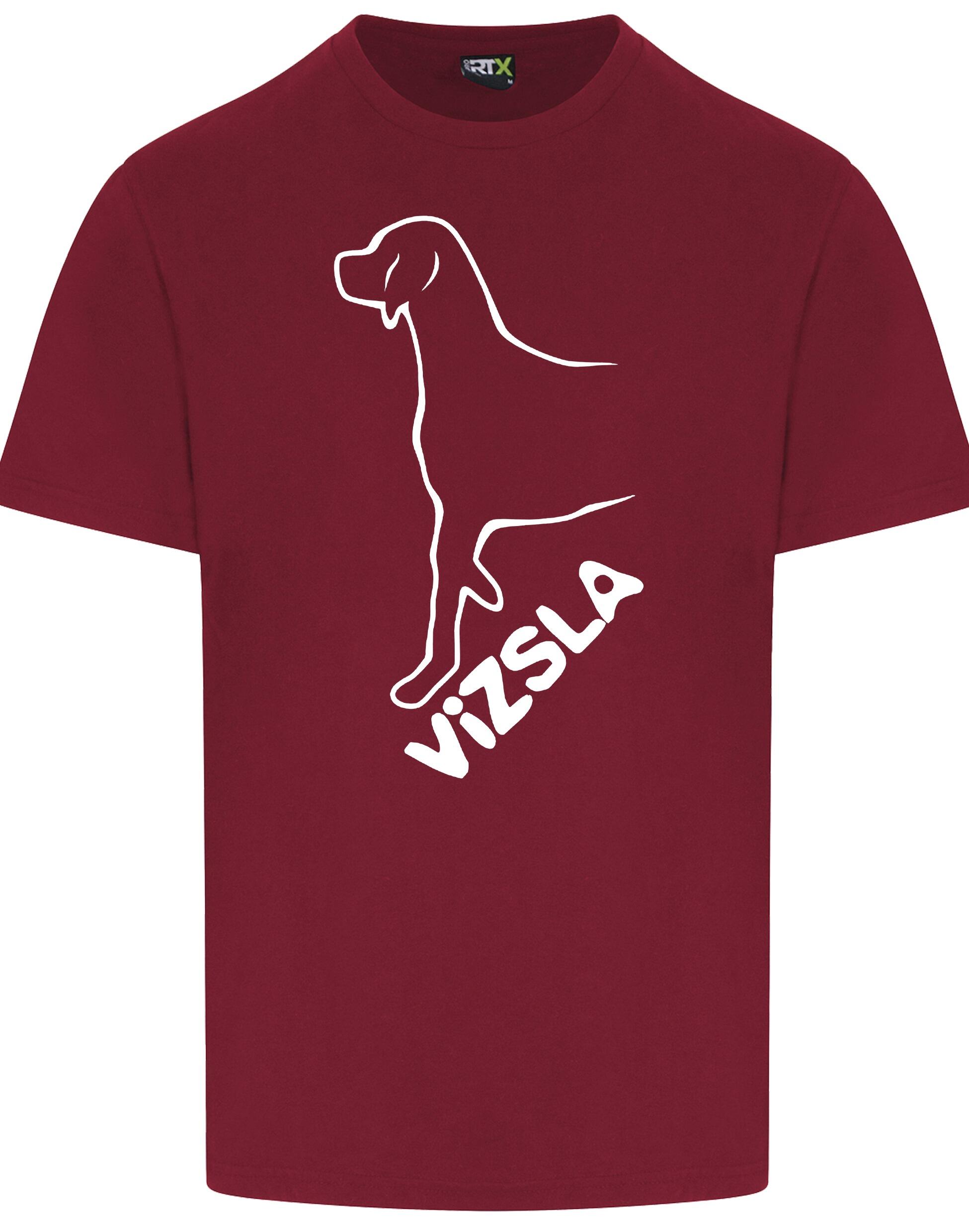 Unisex Roundneck T-shirt with Vizsla Dog Breed Design
