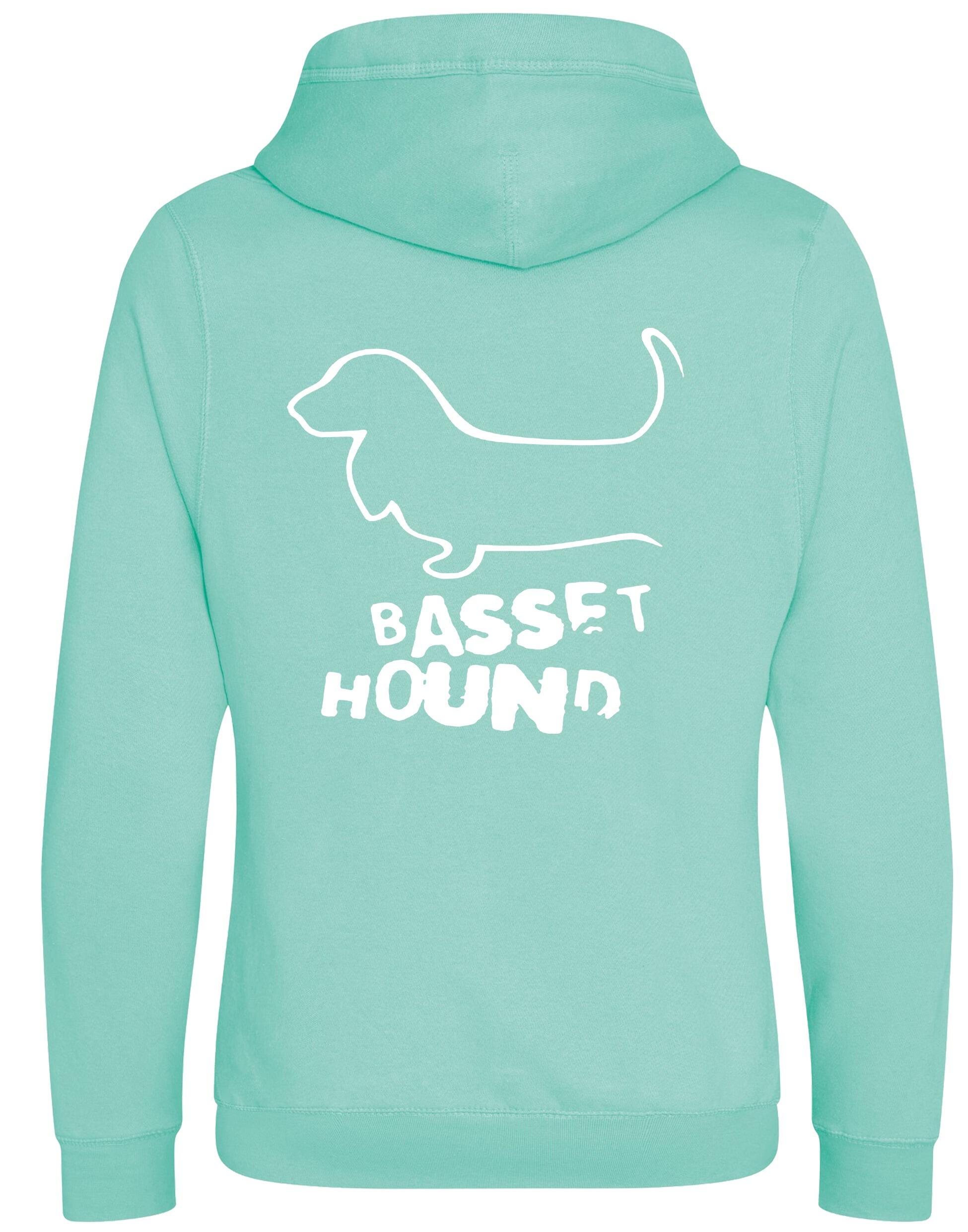 Unisex Crossneck Pullover Hoodie with Basset Hound Dog Breed Design – A Must-Have for Basset