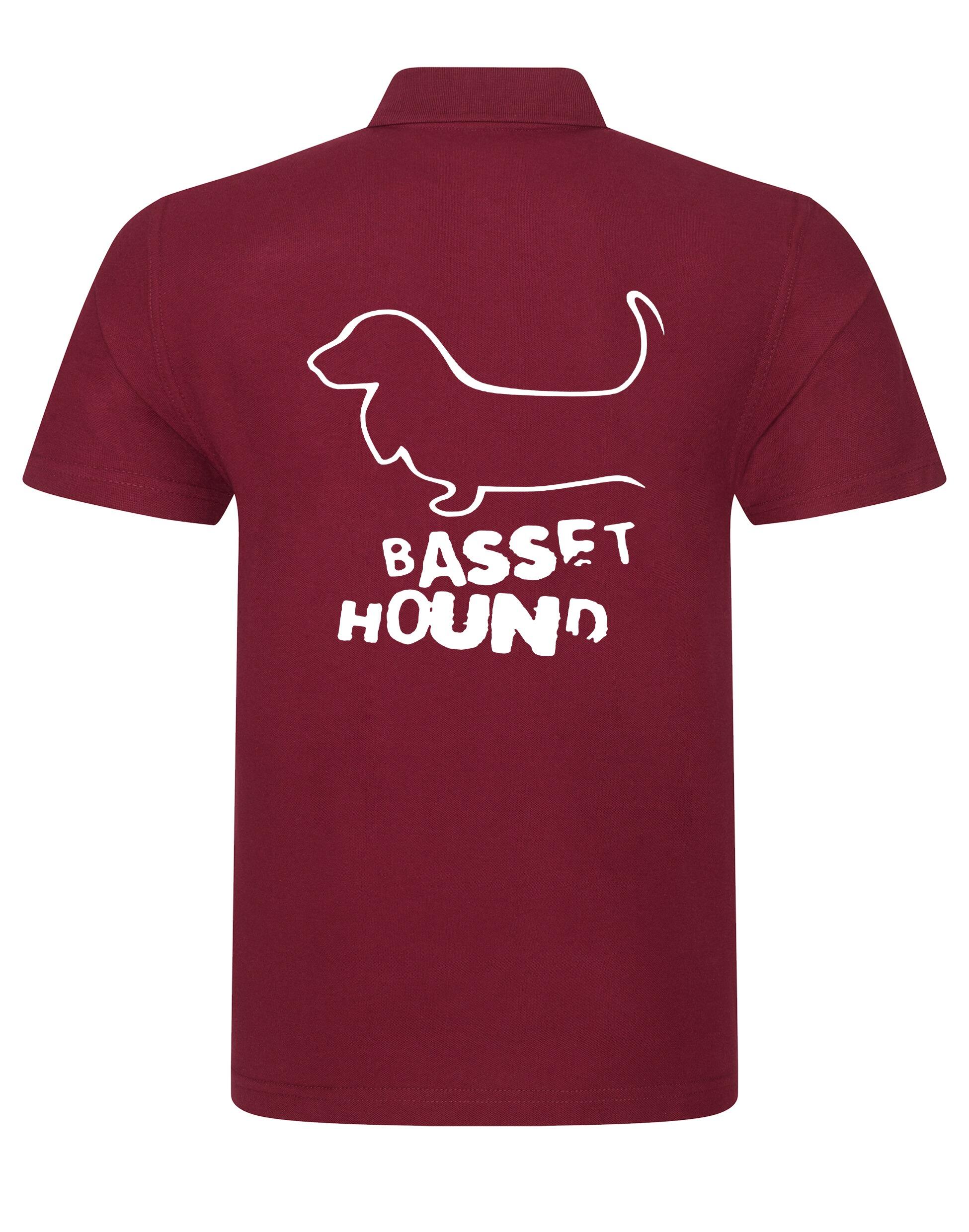 Unisex Cotton Polo with Basset Hound Dog Breed Design – Comfort and Style for Every Basset Hound Enthusiast