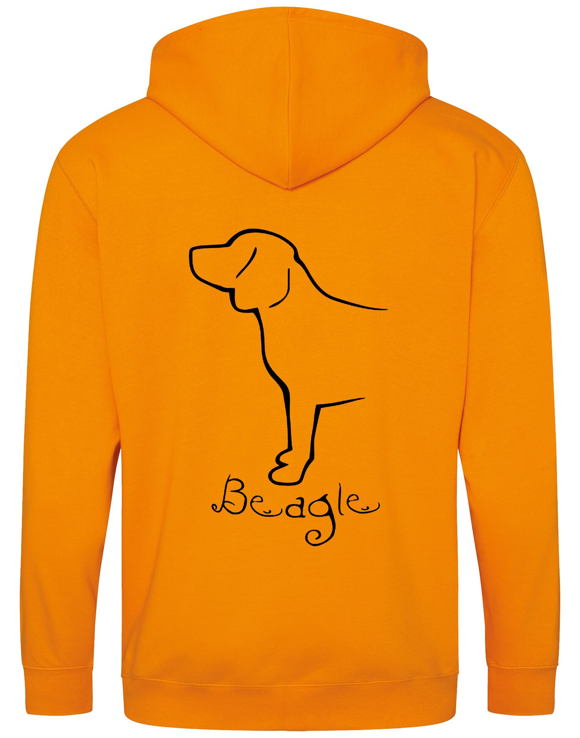 Beagle Dog Breed Design Zipped Hoodie – Style and Comfort for Dog Lovers