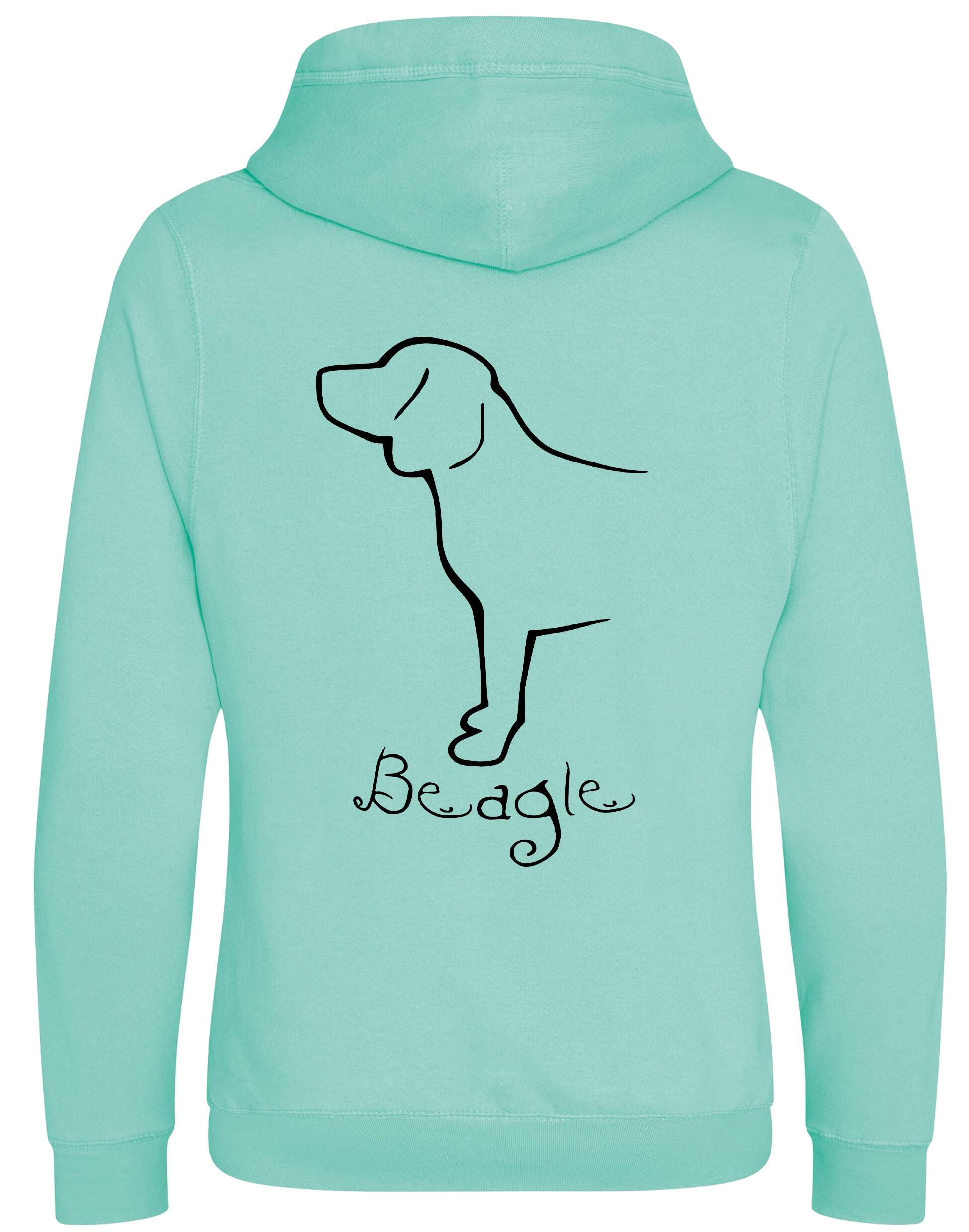 Unisex Crossneck Pullover Hoodie with Beagle Dog Breed Design – A Must-Have for Beagle Fans