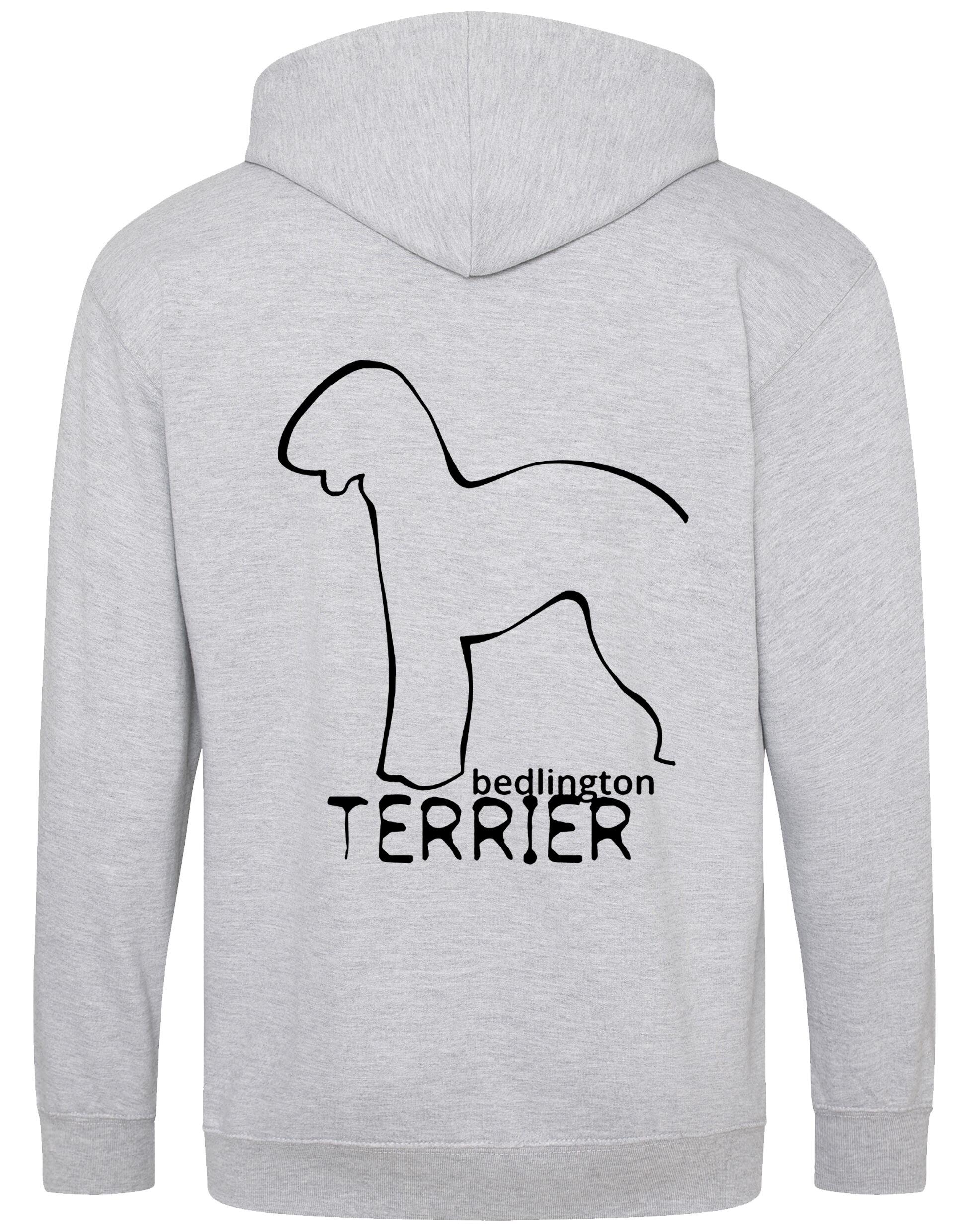 Bedlington Terrier Dog Breed Design Zipped Hoodie – Style and Comfort for Dog Lovers