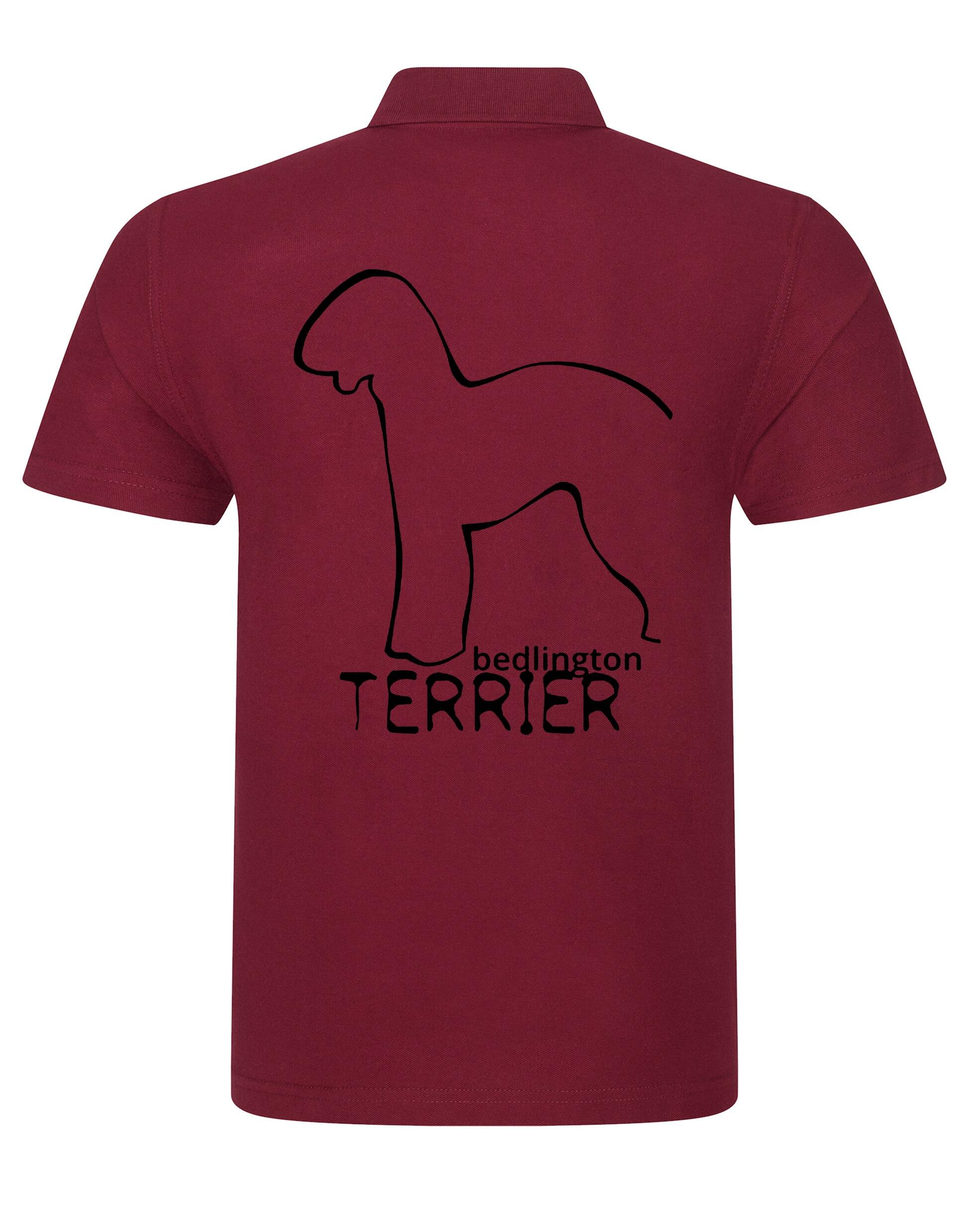 Unisex Cotton Polo with Bedlington Terrier Dog Breed Design – Comfort for Every Bedlington Terrier Enthusiast