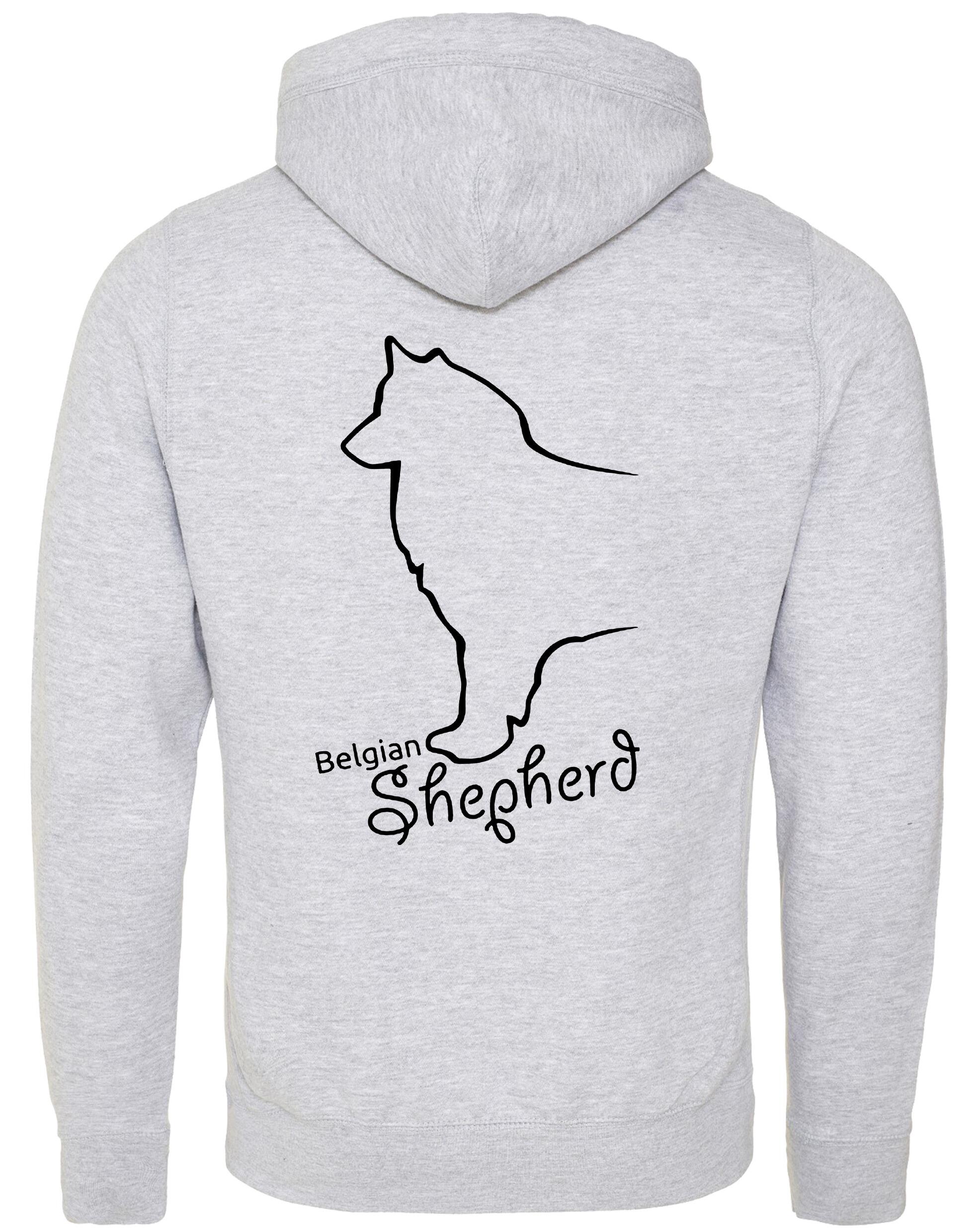 Unisex Crossneck Pullover Hoodie with Belgian Shepherd Dog Breed Design