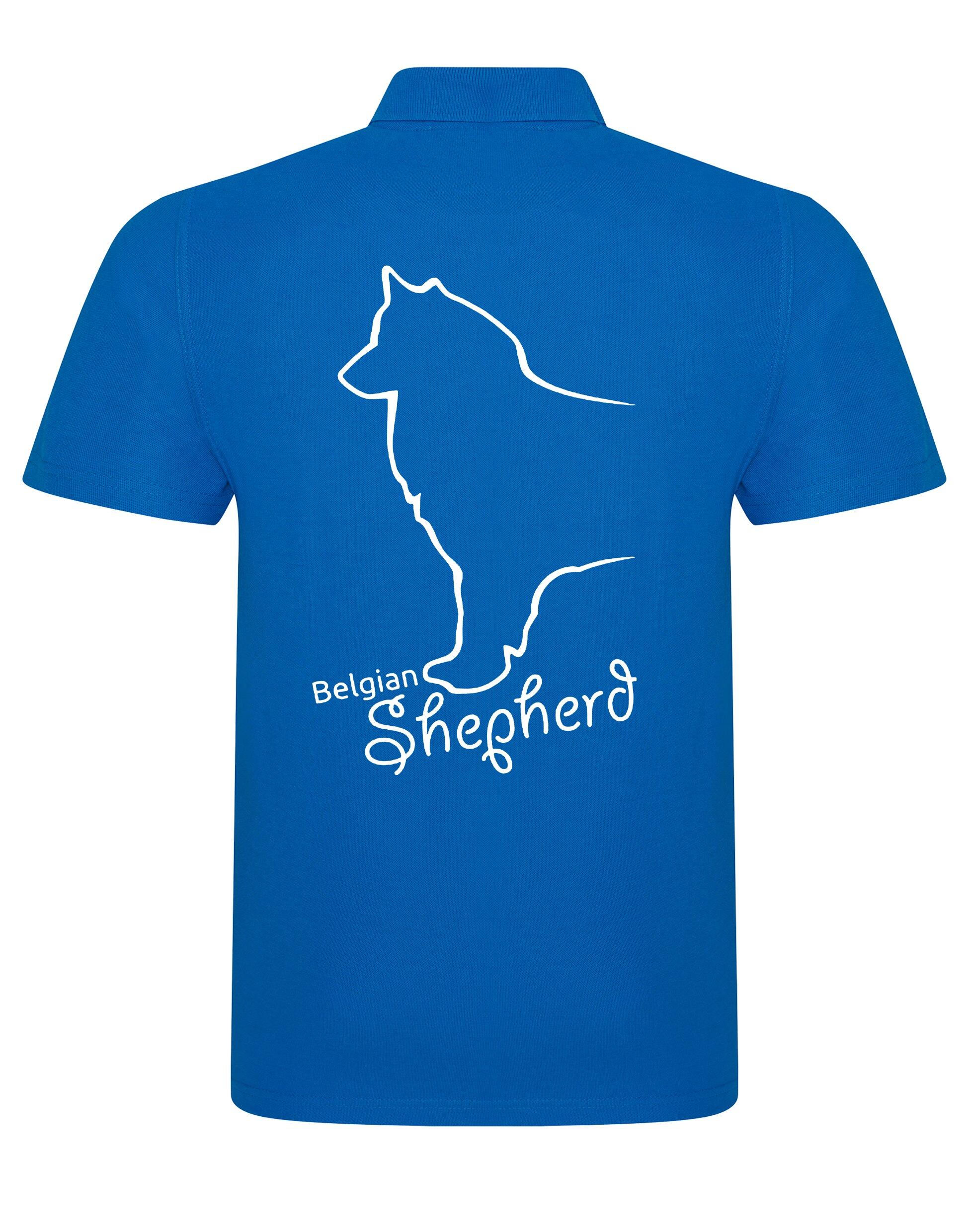 Unisex Cotton Polo with Belgian Shepherd Dog Breed Design – Comfort for Every Belgian Shepherd Enthusiast