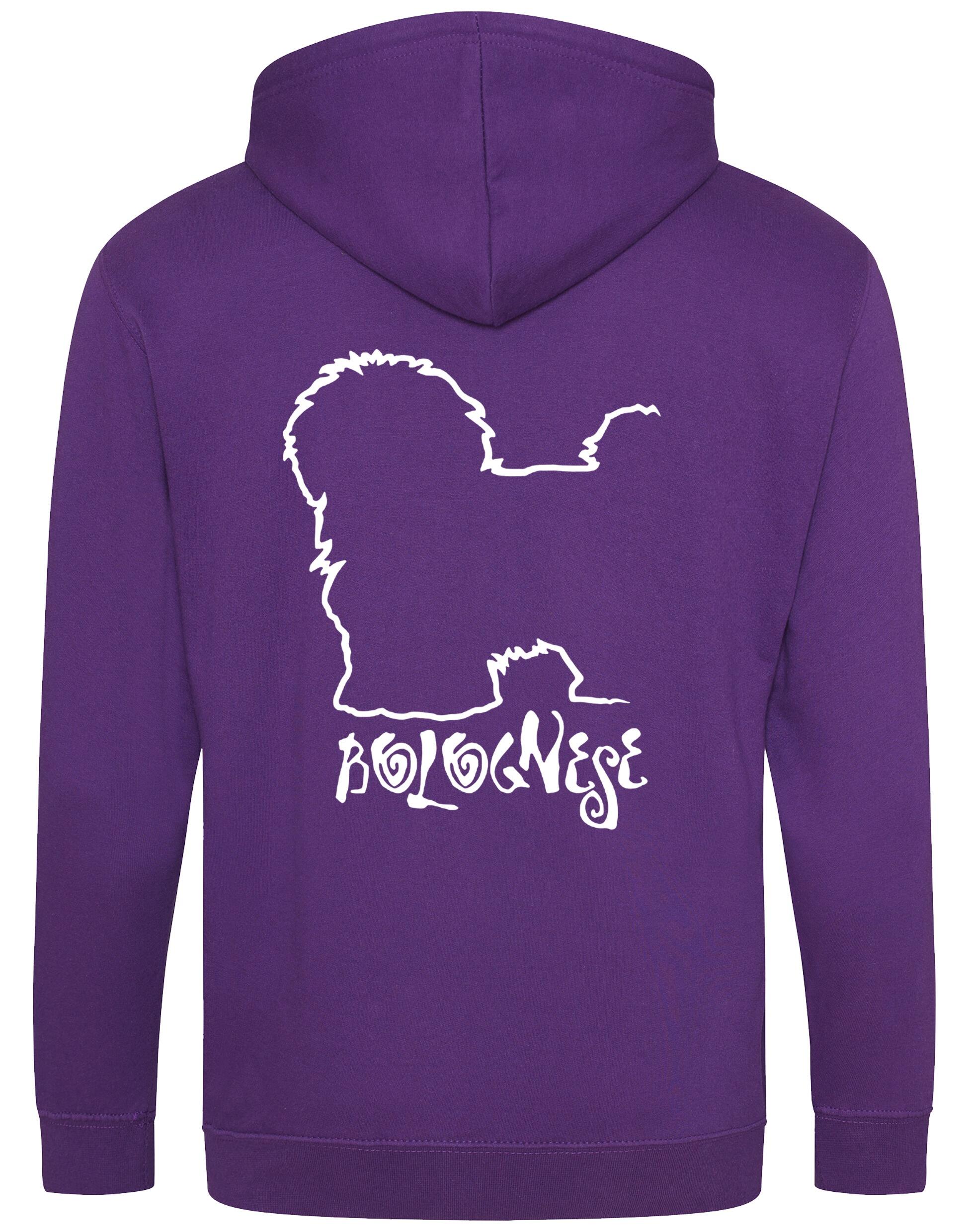 Bolognese Dog Breed Design Zipped Hoodie – Style and Comfort for Dog Lovers