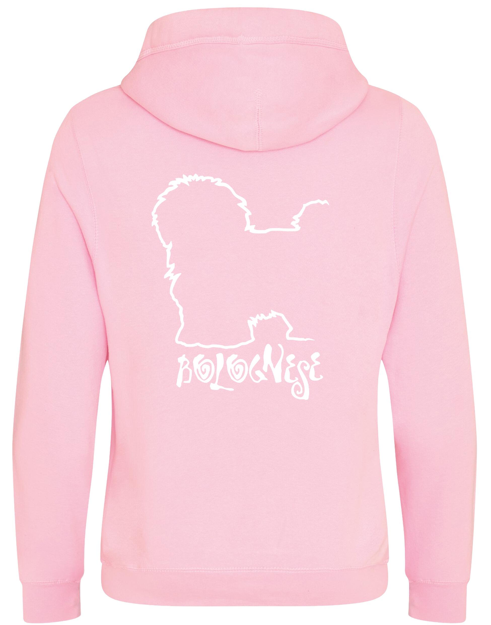 Unisex Crossneck Pullover Hoodie with Bolognese Dog Breed Design – A Must-Have for Bolognese Fans