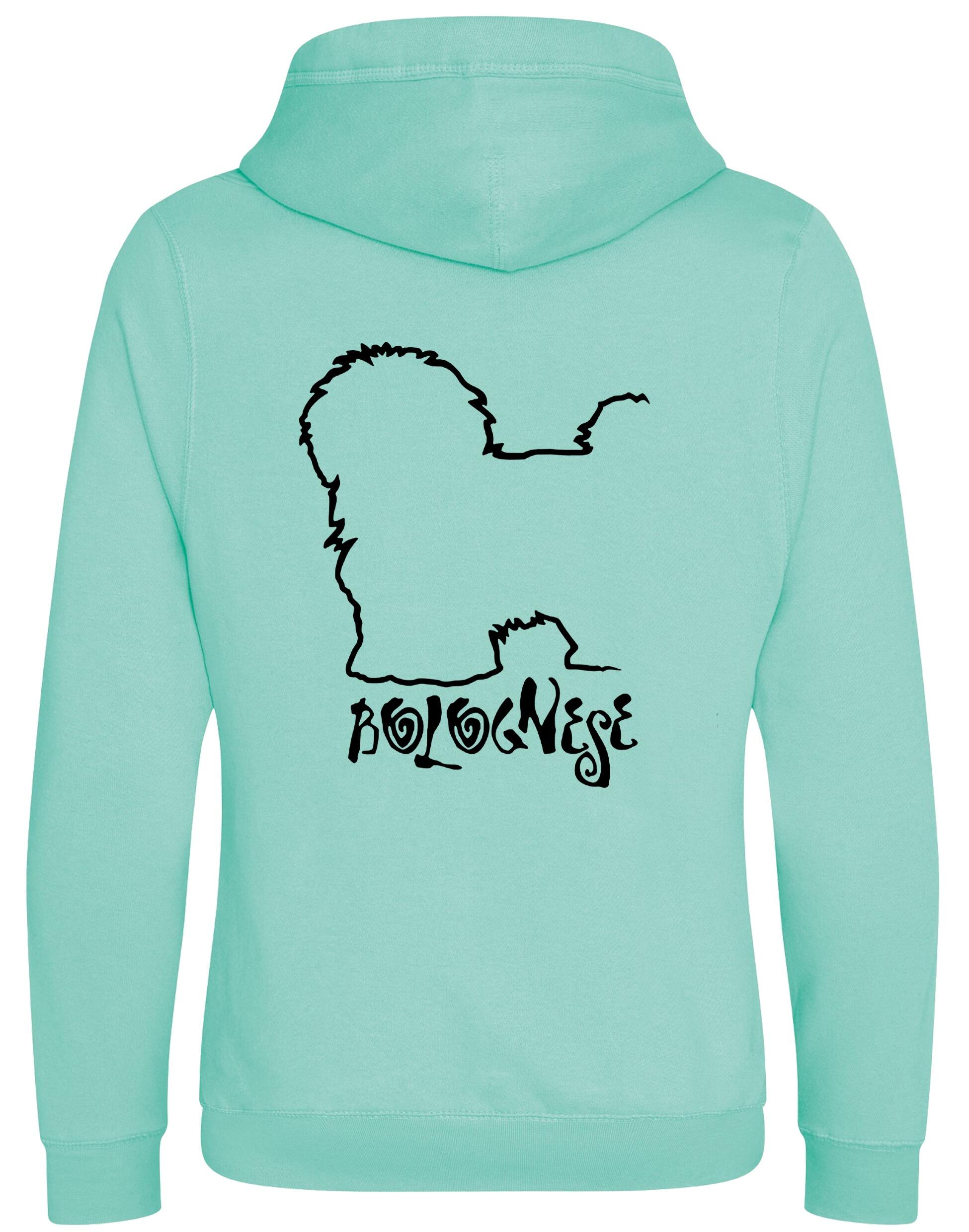 Unisex Crossneck Pullover Hoodie with Bolognese Dog Breed Design – A Must-Have for Bolognese Fans