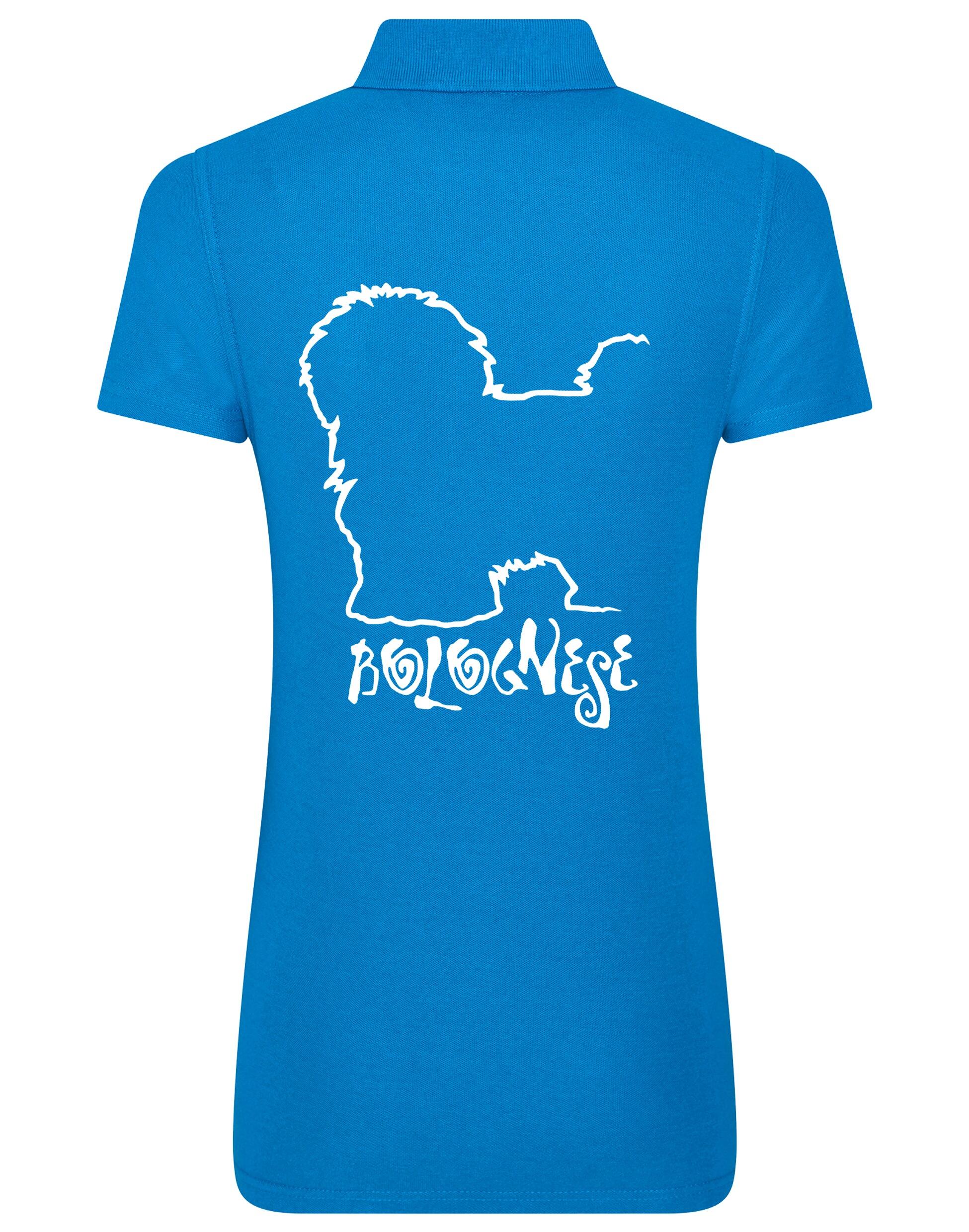 Women’s Cotton Polo with Bolognese Dog Breed Design – A Must-Have for Bolognese Enthusiasts