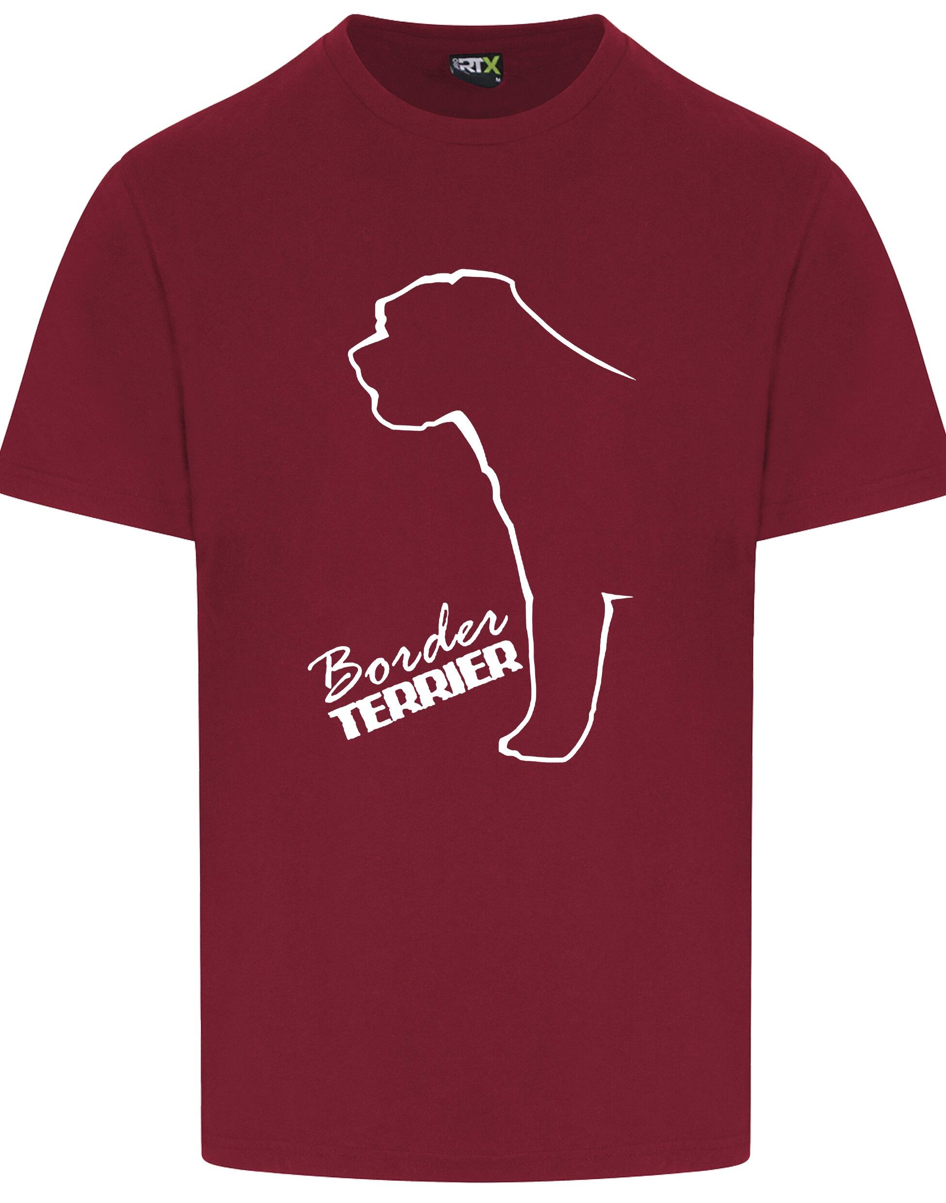 Unisex Roundneck T-shirt with Border Terrier Dog Breed Design – Style for Every Border Terrier Fan