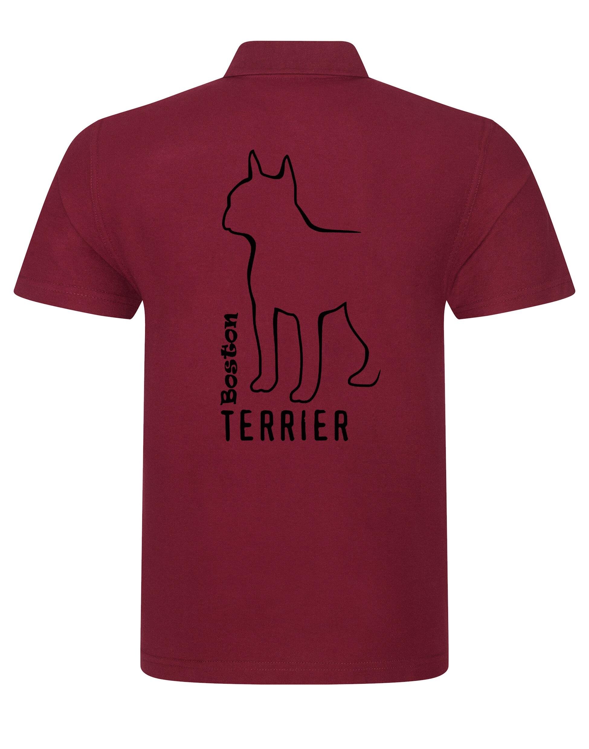 Unisex Cotton Polo with Boston Terrier Dog Breed Design – Comfort for Every Boston Terrier Enthusiast