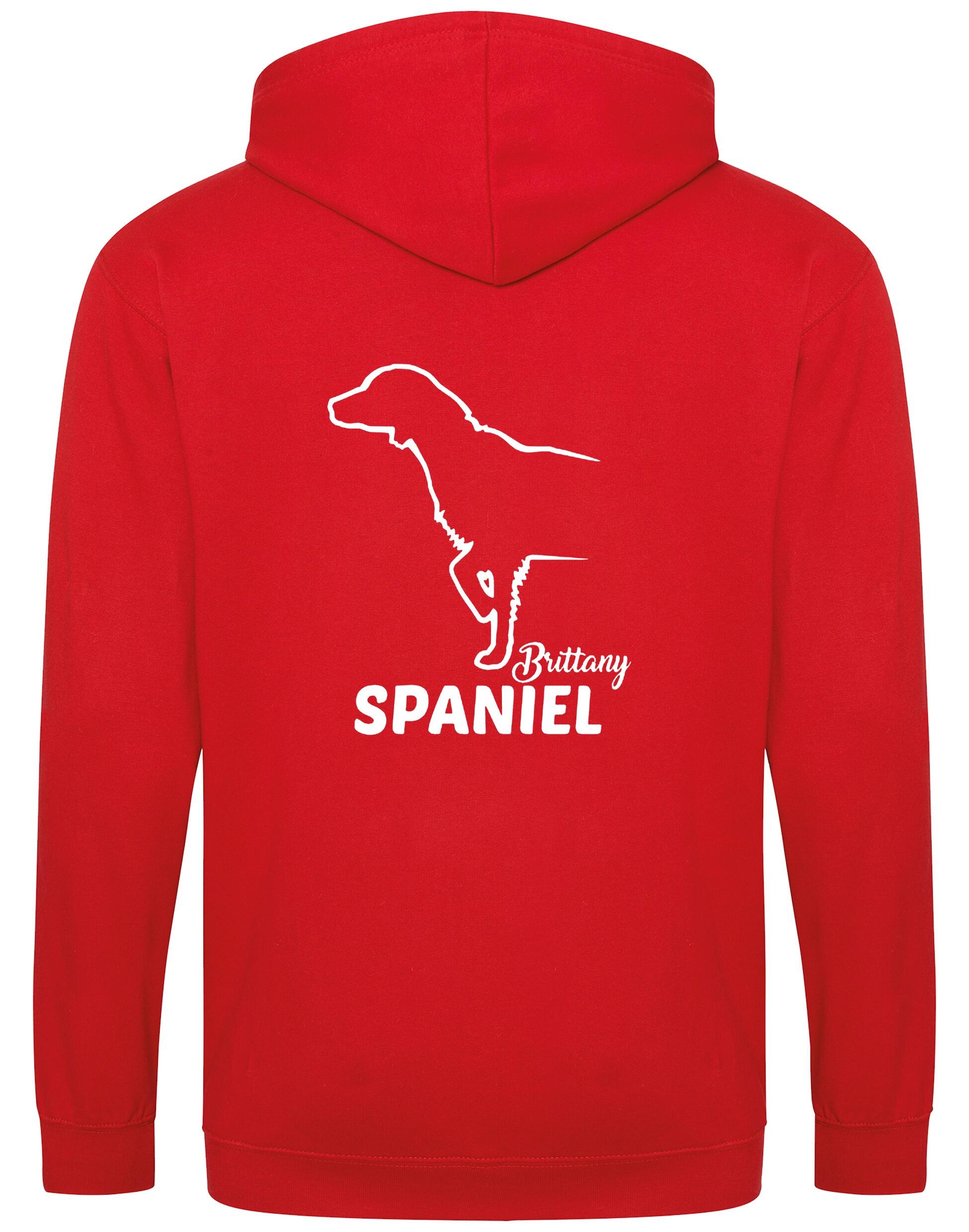 Brittany Spaniel Dog Breed Design Zipped Hoodie – Style and Comfort for Dog Lovers