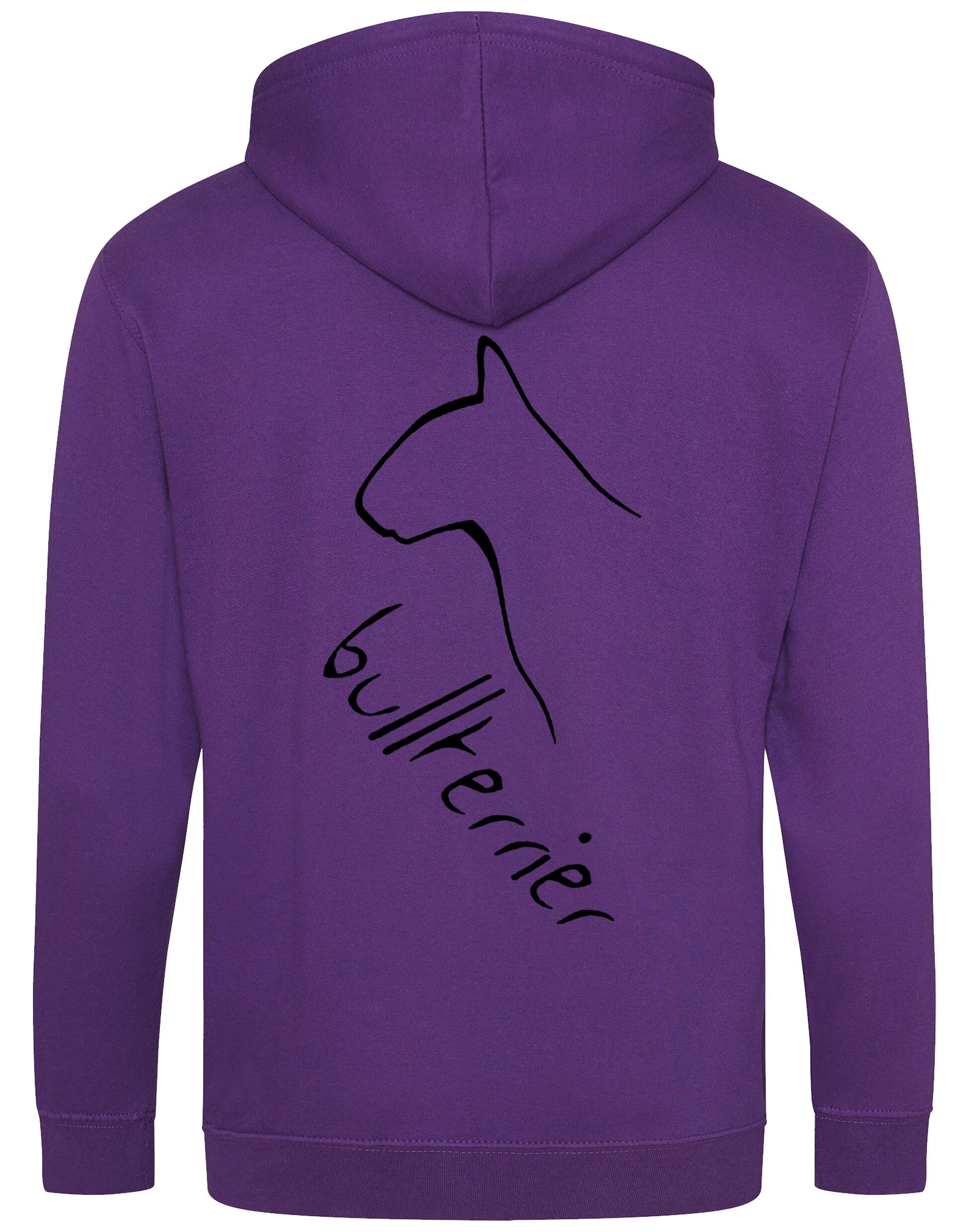 Bullterrier Dog Breed Design Zipped Hoodie – Style and Comfort for Bullterrier Lovers