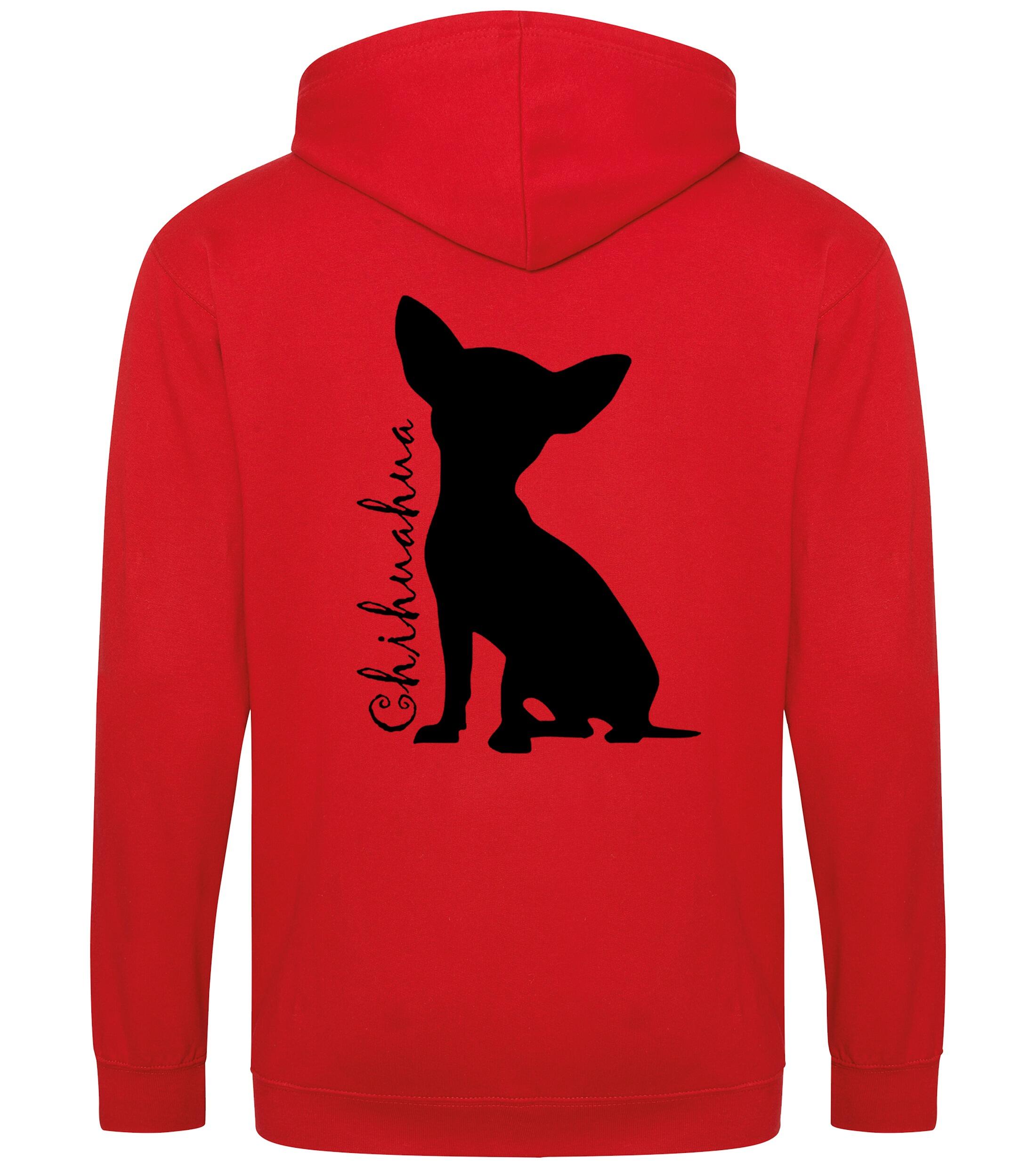 Chihuahua Silhouette Zipped Hoodie – Comfort, Style, and Chihuahua Pride