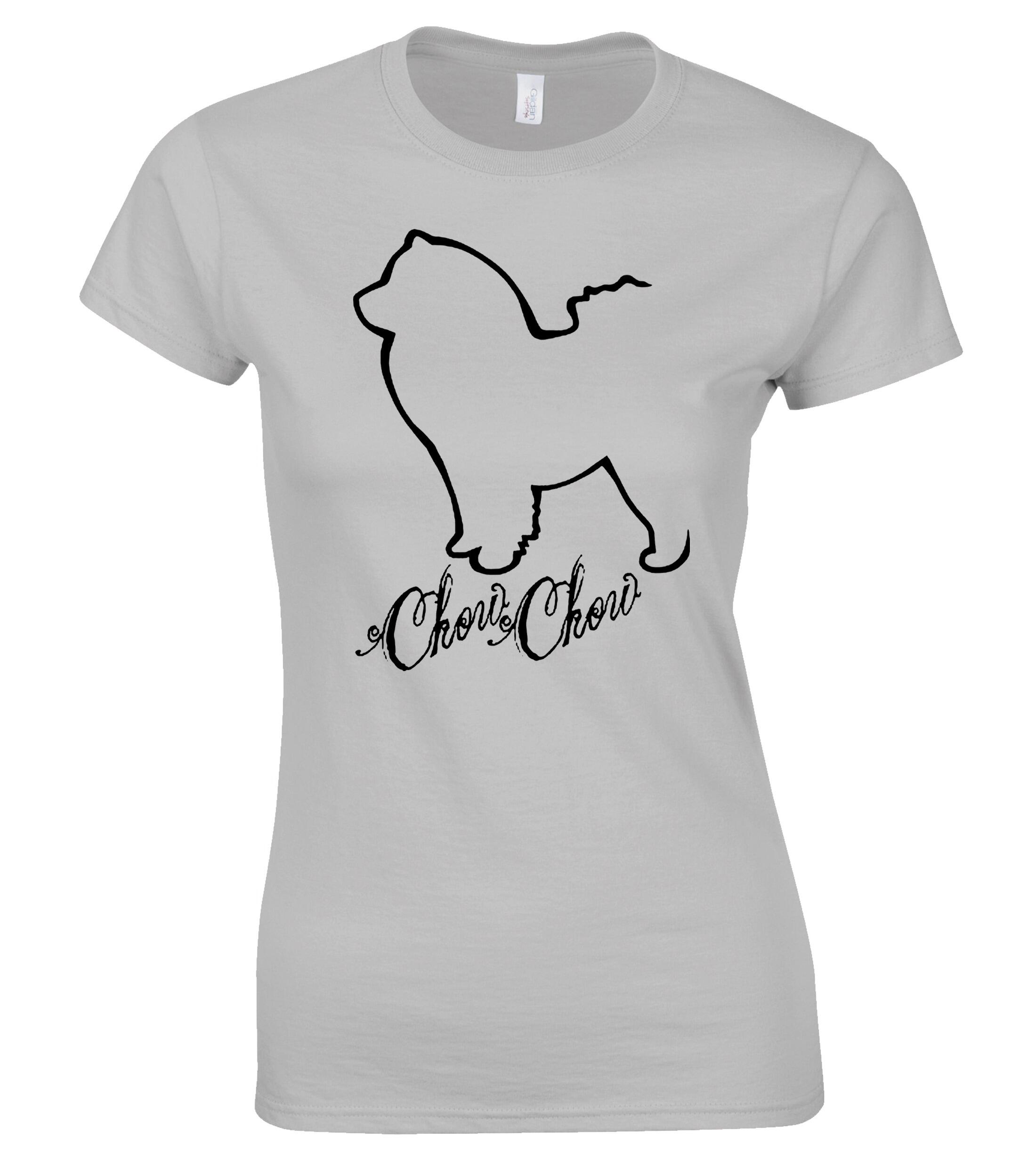 Female Roundneck T-shirt with Chow Chow Dog Breed Design – Perfect for Every Chow Chow Lover
