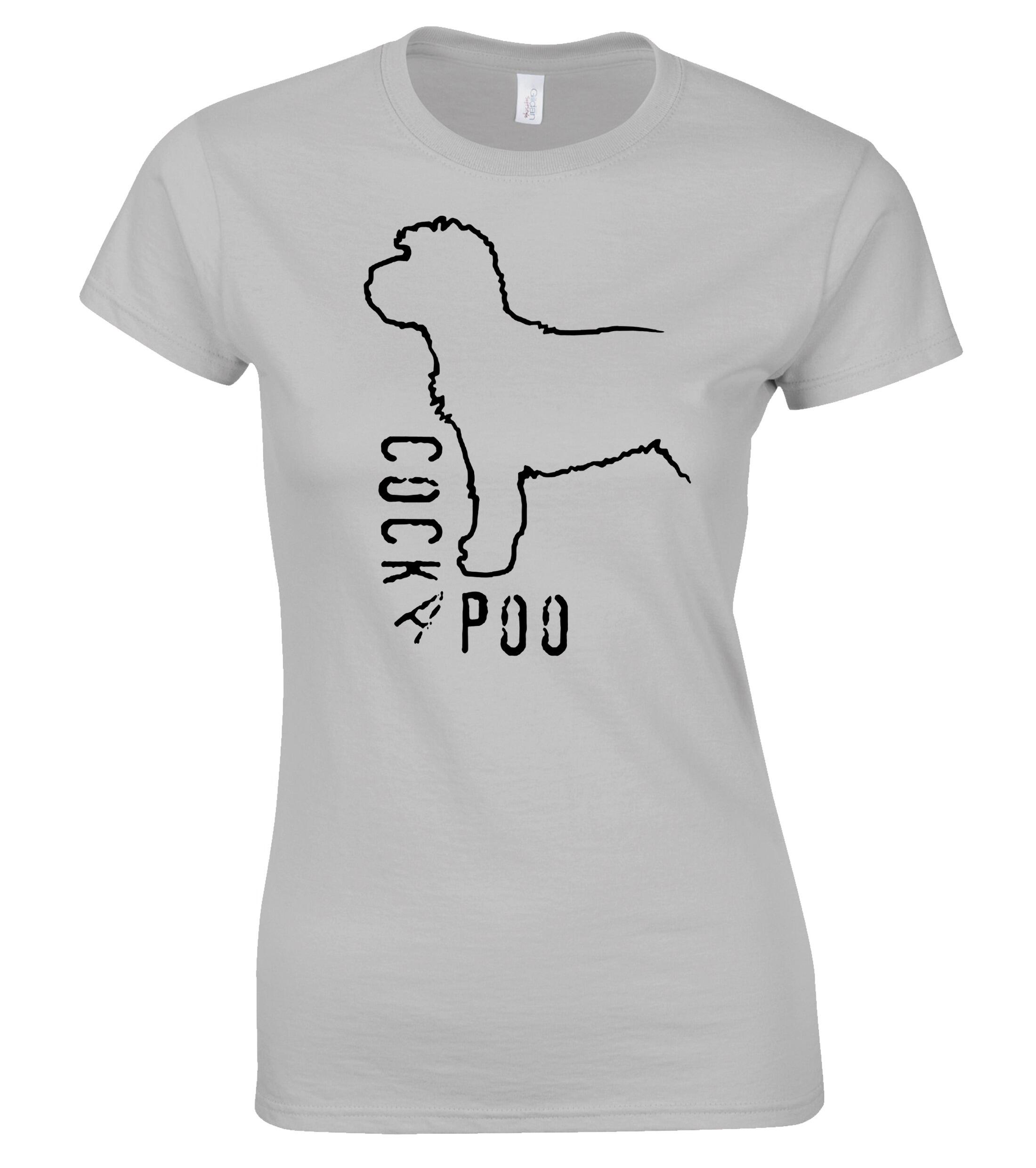 Female Roundneck T-shirt with Cockapoo Dog Breed Design – Perfect for Every Cockapoo Lover